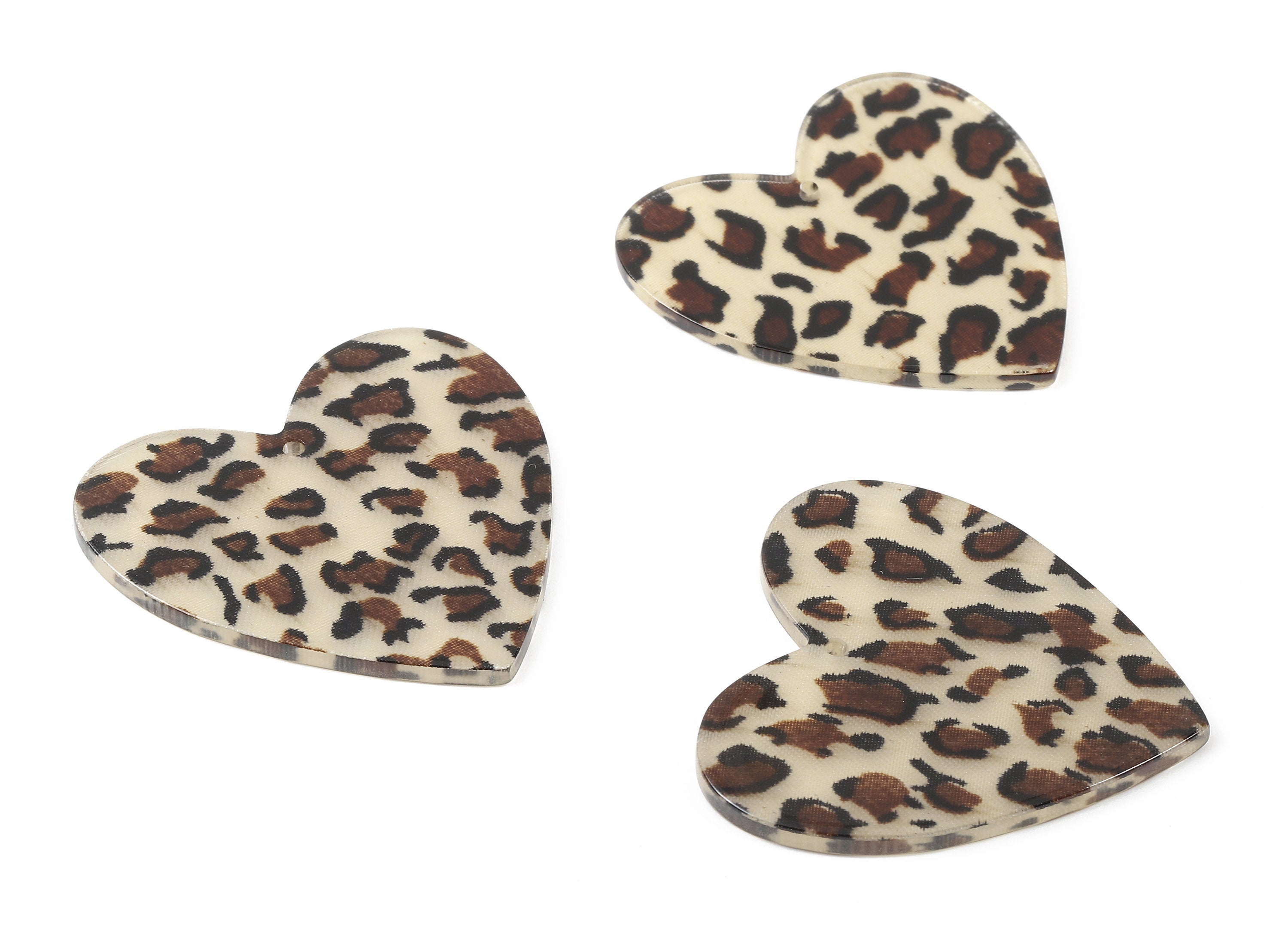Acrylic Heart Charms - Heart Earring and Pendant - Earring Findings - Jewelry Supplies - Color Code: A128- 43.15x42.8x2.29mm - AC1746-A128 - DOMEDBAZAAR