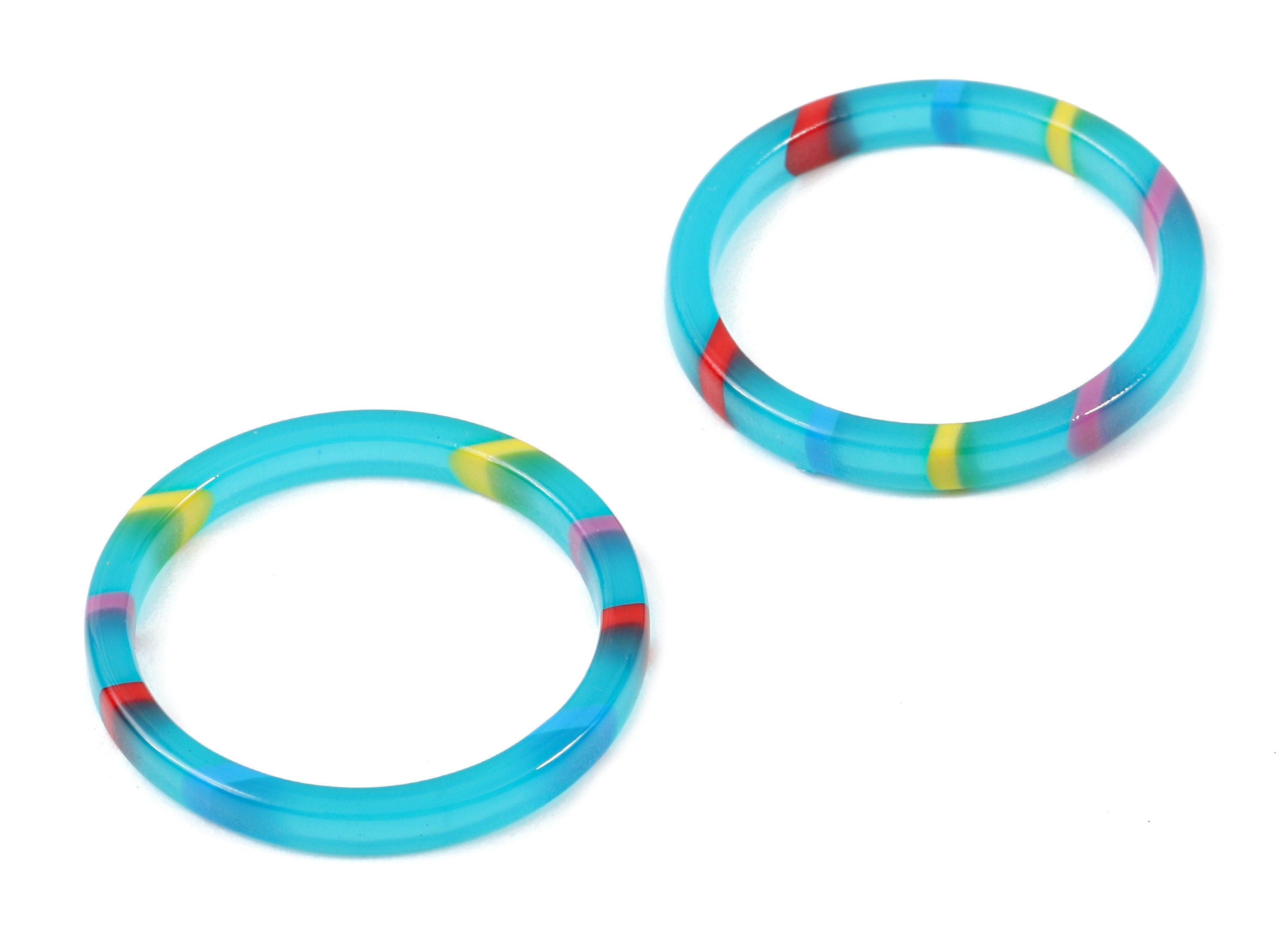 Acetate Circle Charms - Circle Earring and Pendant - Earring Findings - Jewelry Supplies - Color Code: A139- 23.7x23.7x2.8mm - AC1195-A139 - DOMEDBAZAAR