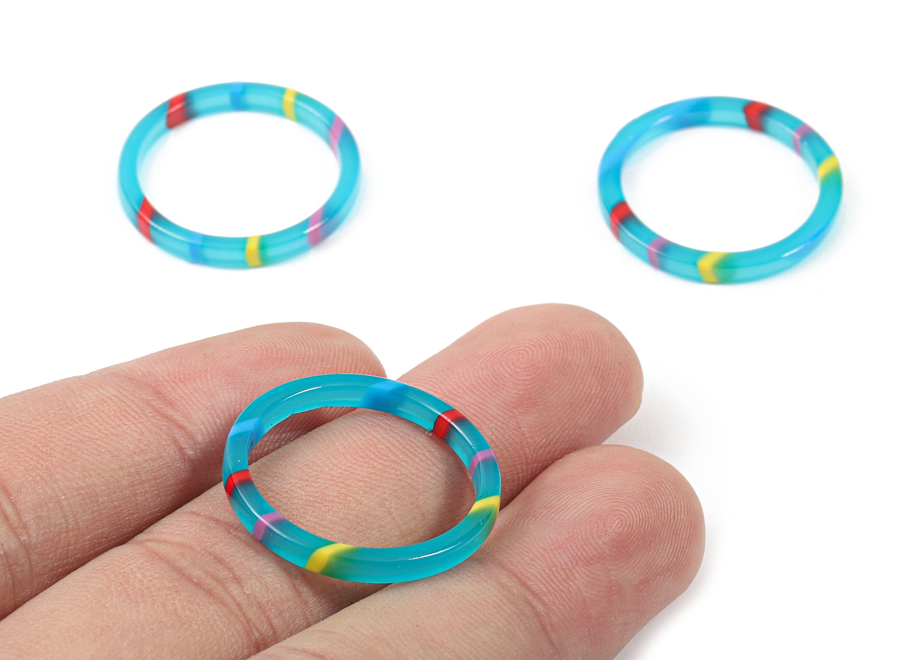 Acetate Circle Charms - Circle Earring and Pendant - Earring Findings - Jewelry Supplies - Color Code: A139- 23.7x23.7x2.8mm - AC1195-A139 - DOMEDBAZAAR