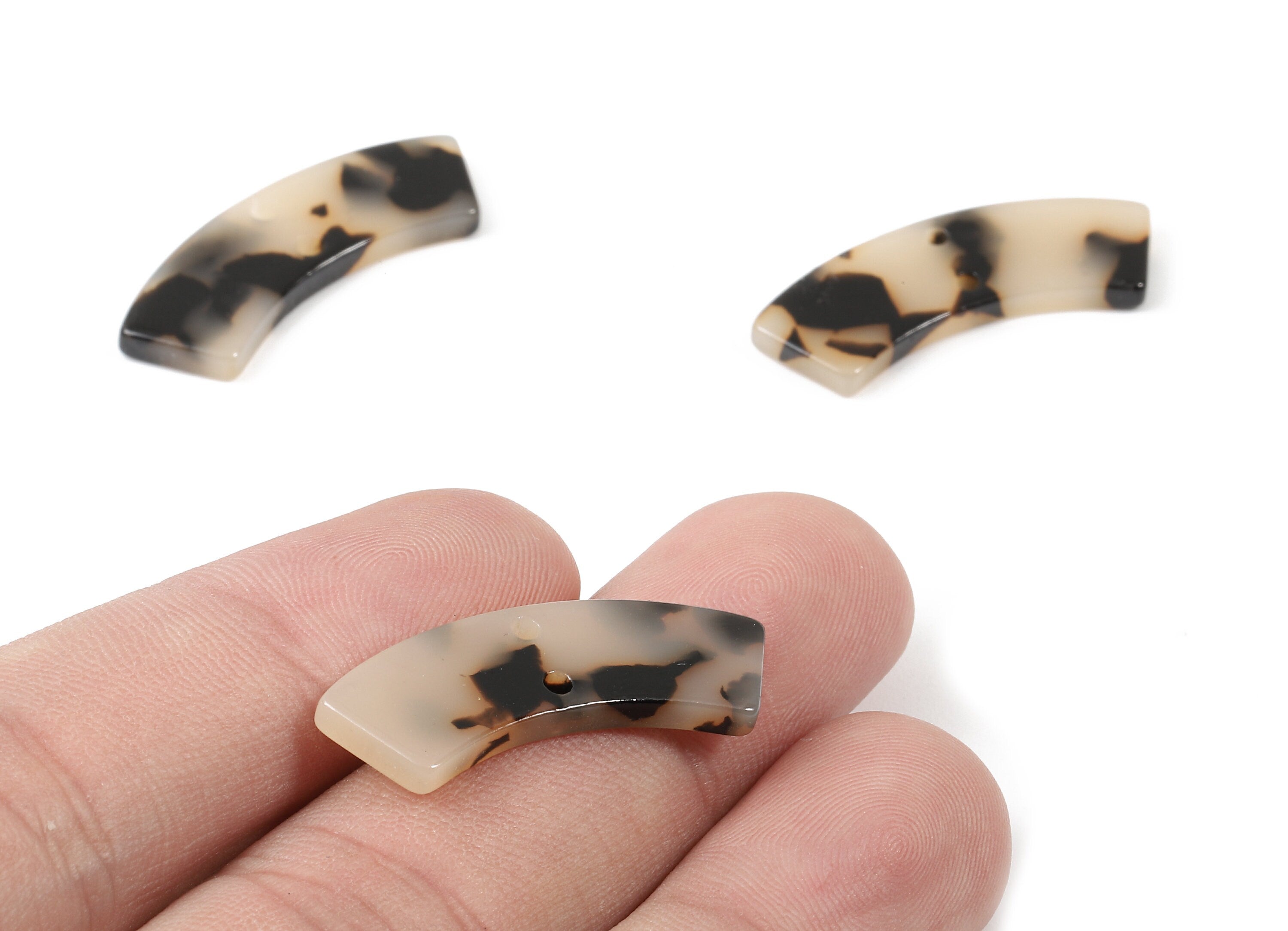 Acetate Connectors - Blonde Tortoise Shell Earrings - Earrings and Necklace Connectors - 2 Holes - Color Code:A07- 30x9.2x2.4mm - AC1557-A07 - DOMEDBAZAAR