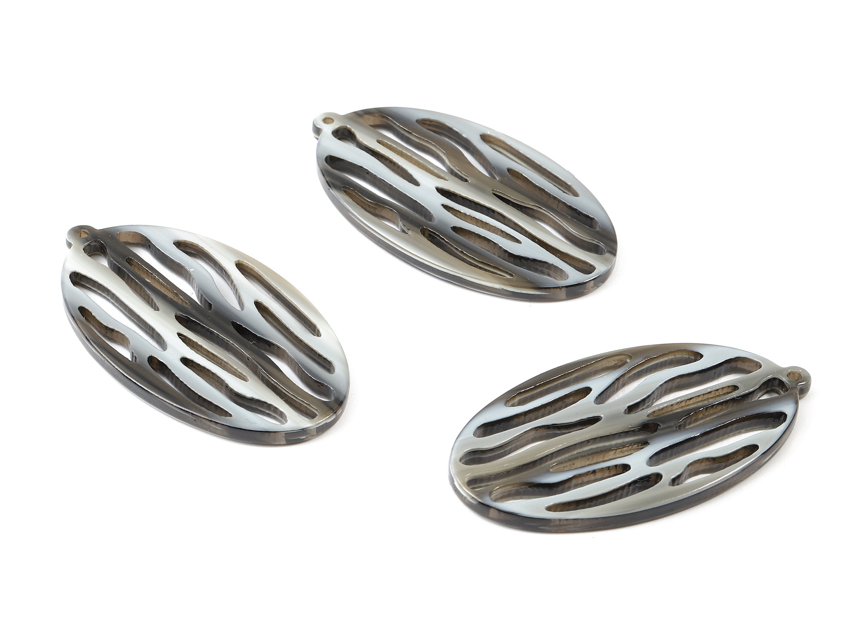 Acrylic Oval Charms - Oval Earring and Pendant - Earring Findings - Jewelry Supplies - Color Code: A415 - 26.62x48.42x2.8mm - AC1238-A415 - DOMEDBAZAAR