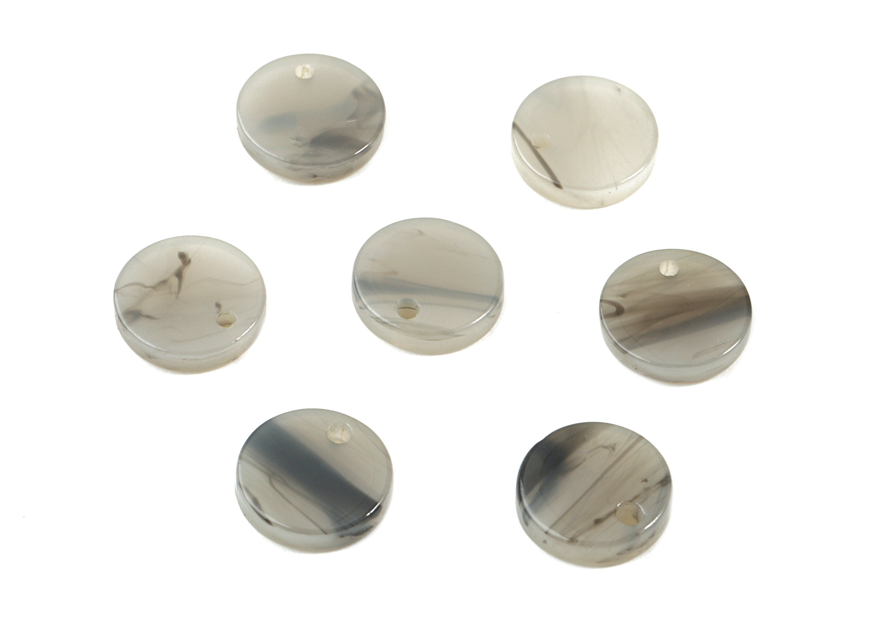 Acetate Acrylic Round Earring Charms -  Circle Earring pendant - Jewelry Supplies - Color Code: A417 - 11.2x11.2x2.66mm - AC1483-A417 - DOMEDBAZAAR