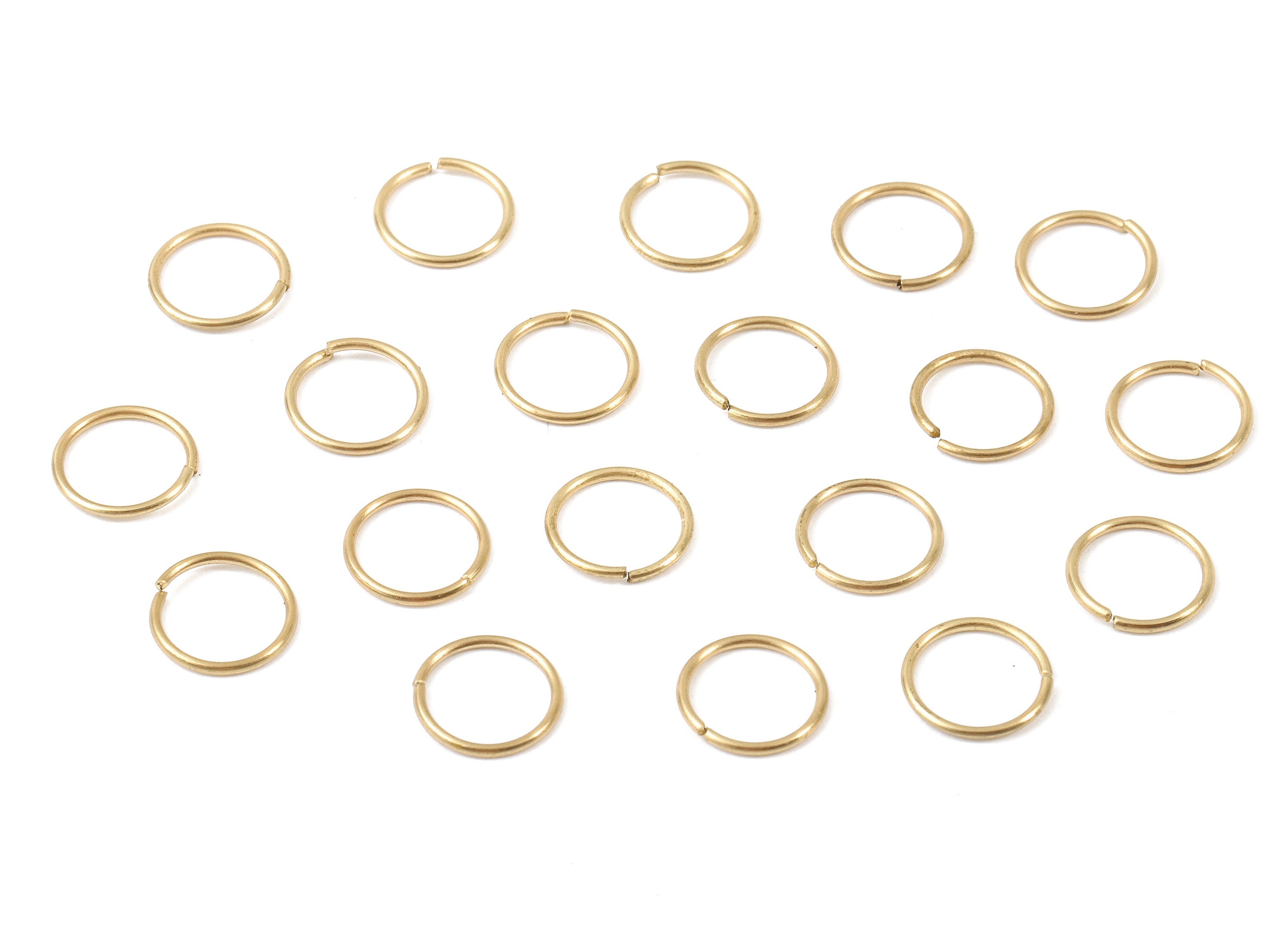 Brass 0.8x9 Jump Rings - Brass Open Jump Rings - Brass Connectors - Raw Brass Jump Ring Findings - Jewellery Supplies - 9x9x0.8mm - PP2953 - DOMEDBAZAAR