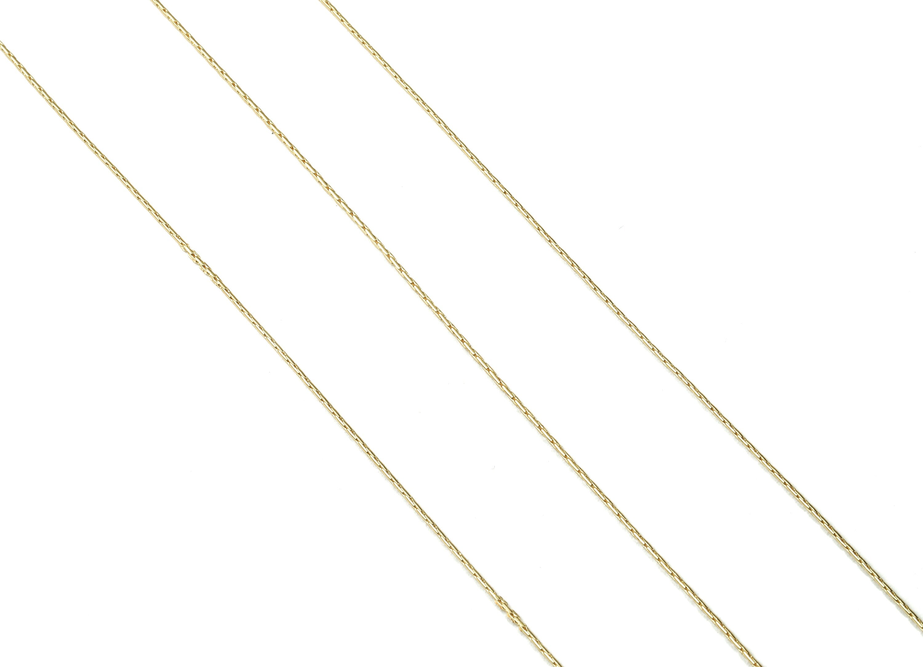 Finished Cable Chain - 20&quot; Brass Necklace Chain - 18K Real Gold Plated Brass - &quot;20.08&quot;&quot; x 0.03&quot;&quot; x 0.03&quot;&quot; - RGP2573 - DOMEDBAZAAR