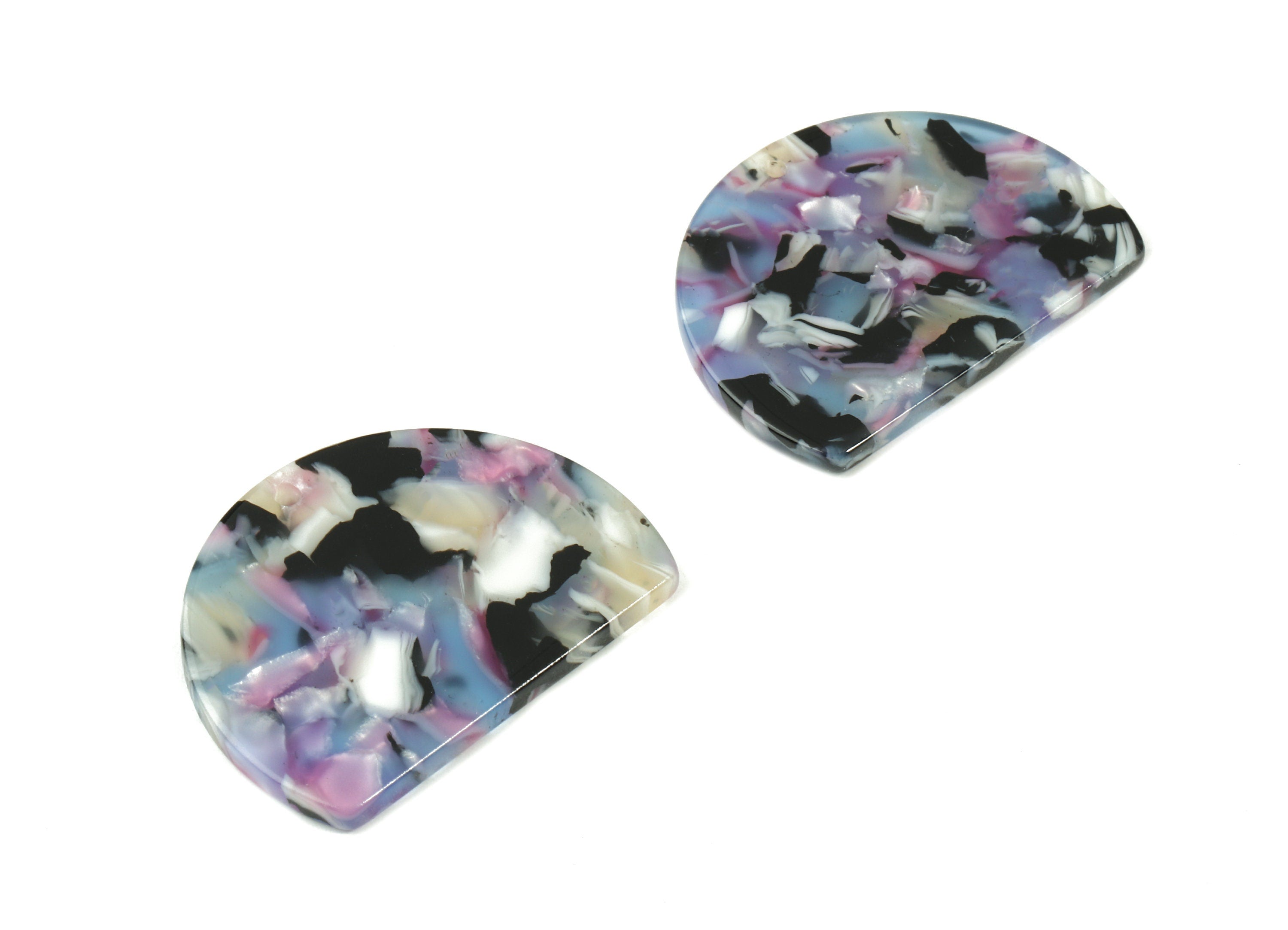 Acetate D Charms - D Necklace and Pendant - Earring Findings - Jewelry Supplies - Color Code:A55 - 34.95x25.65x2.52mm - AC1492-A55 - DOMEDBAZAAR