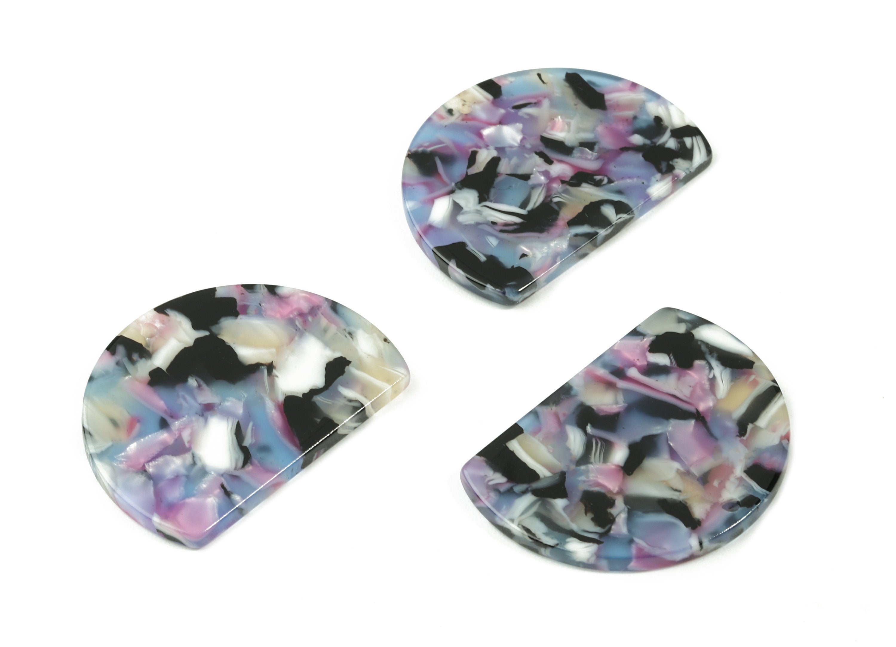 Acetate D Charms - D Necklace and Pendant - Earring Findings - Jewelry Supplies - Color Code:A55 - 34.95x25.65x2.52mm - AC1492-A55 - DOMEDBAZAAR