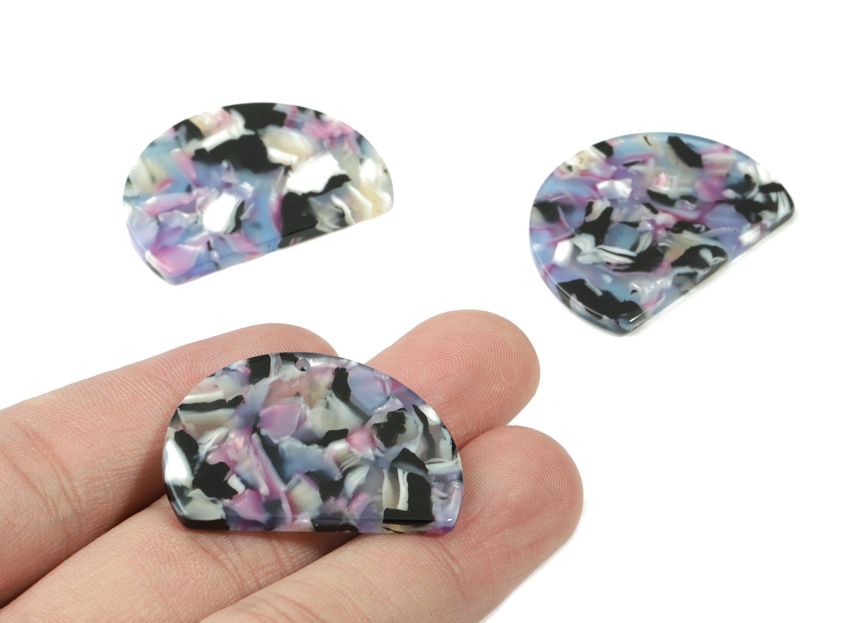 Acetate D Charms - D Necklace and Pendant - Earring Findings - Jewelry Supplies - Color Code:A55 - 34.95x25.65x2.52mm - AC1492-A55 - DOMEDBAZAAR