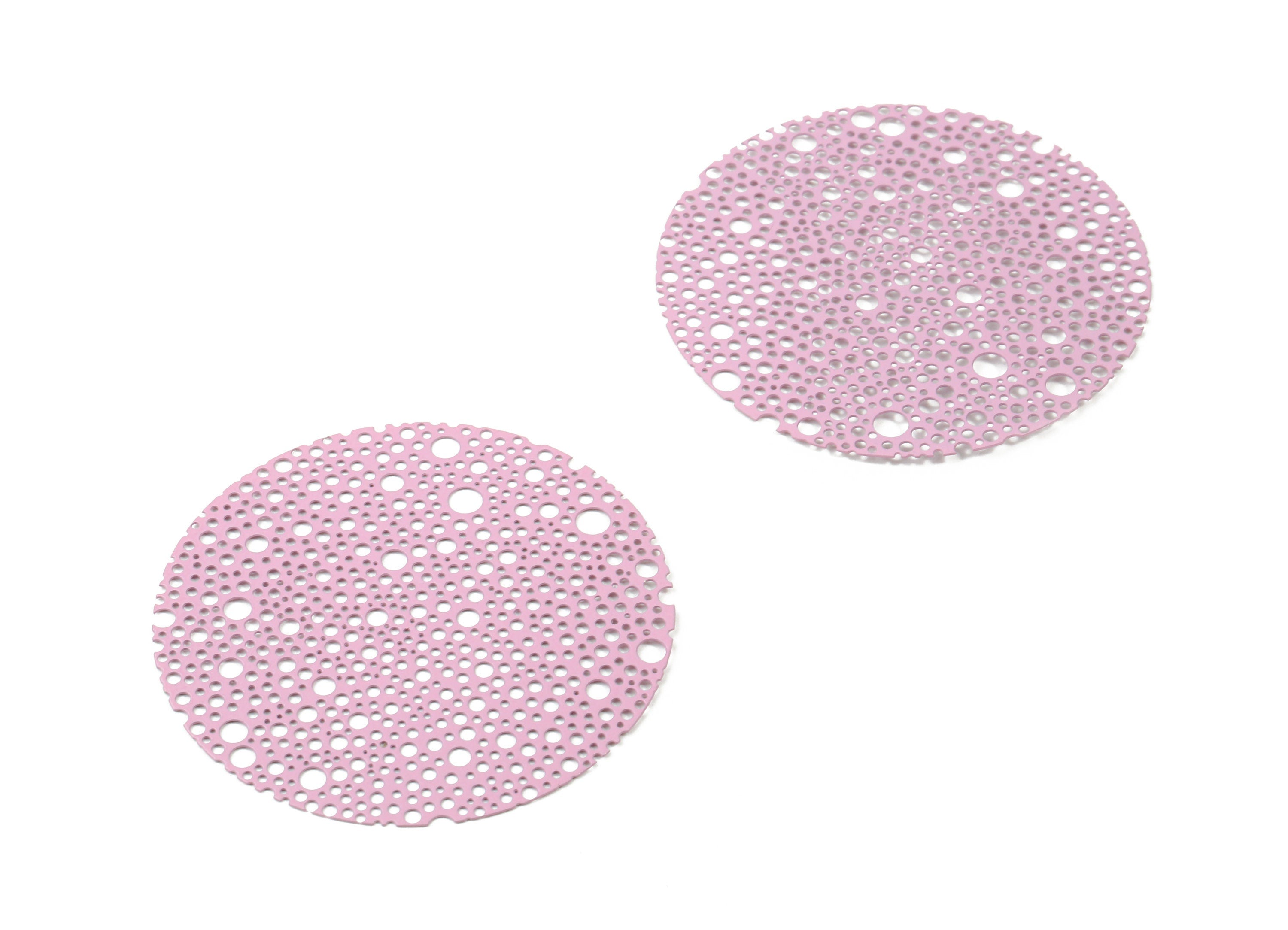 Lavender Round Brass Pendant - Brass Round For Necklace - Earring Charms - Jewelry Supplies - Color Code: J16 - 5x55x0.3mm - JJA2302-J16 - DOMEDBAZAAR