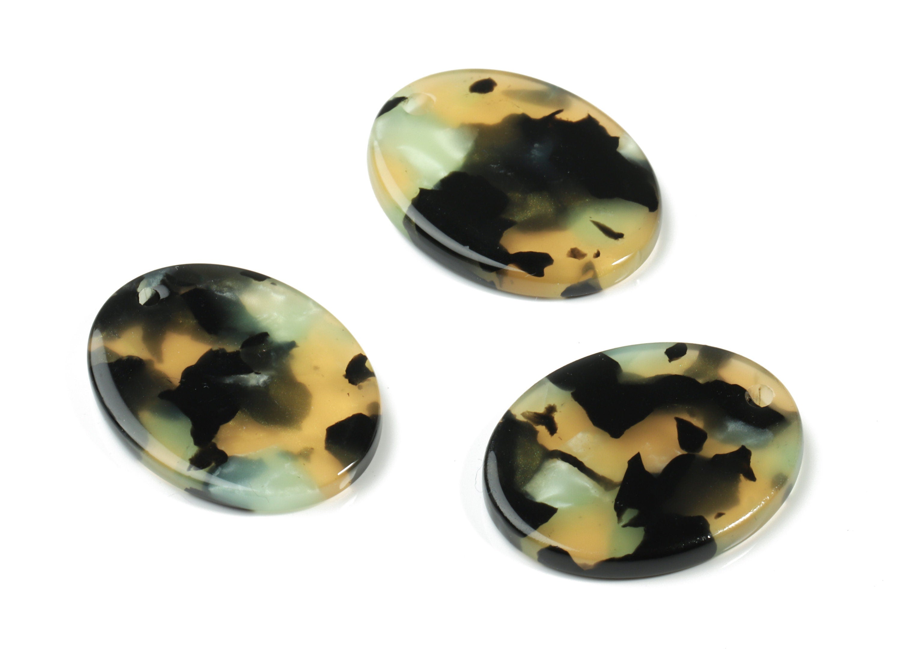 Acetate Oval Charms - Oval Earrings and Pendant - Earring Findings - Jewelry Supplies - Color Code: A420 - 22.85x17.79x2.54mm - AC1648-A420 - DOMEDBAZAAR