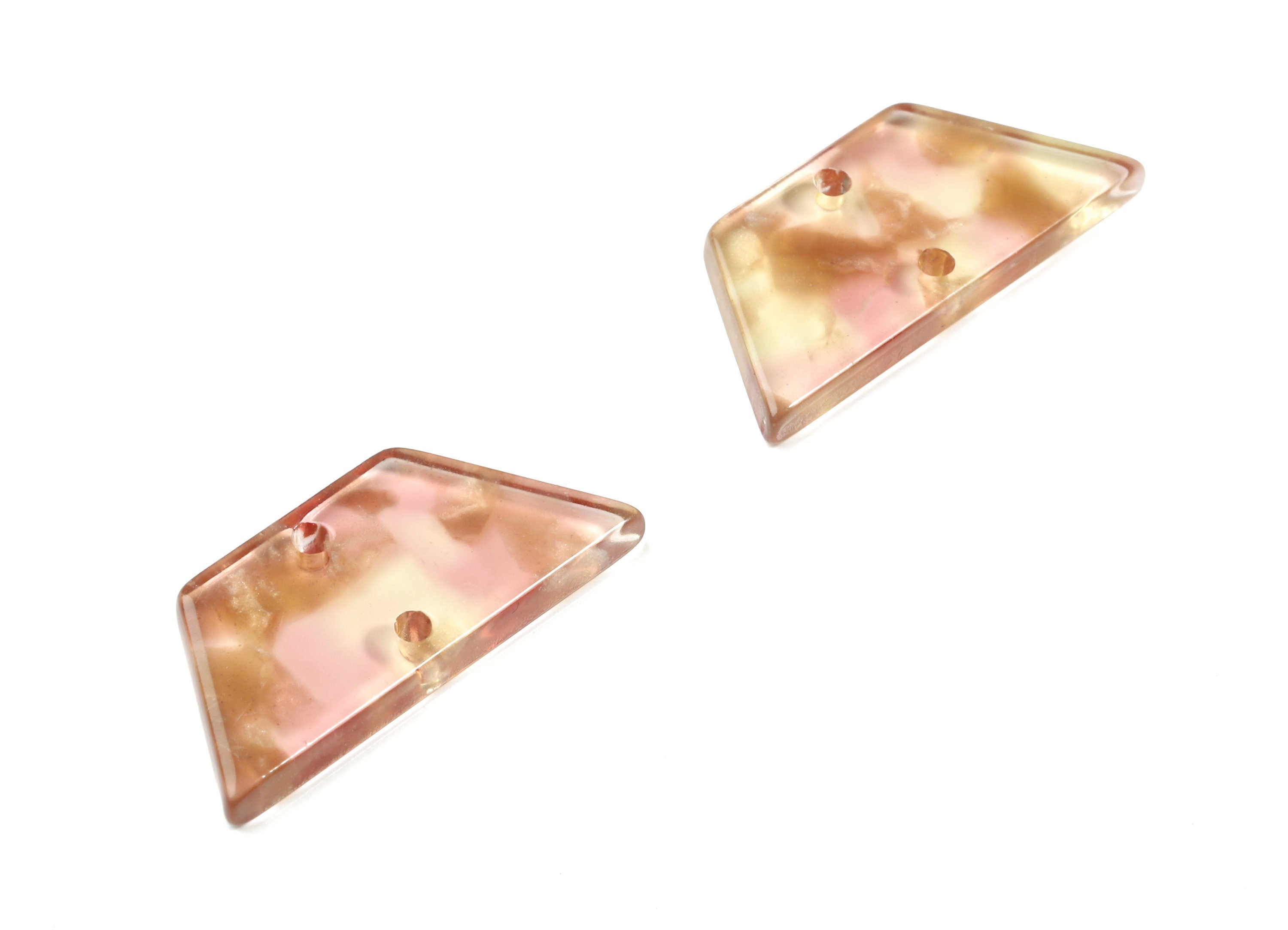 Acetate Trapezoid Connectors - 2 Holes - Trapezoid Earrings - Earring Findings - Color Code:A45 - 28.5x12.65x2.59mm - AC1806-A45 - DOMEDBAZAAR