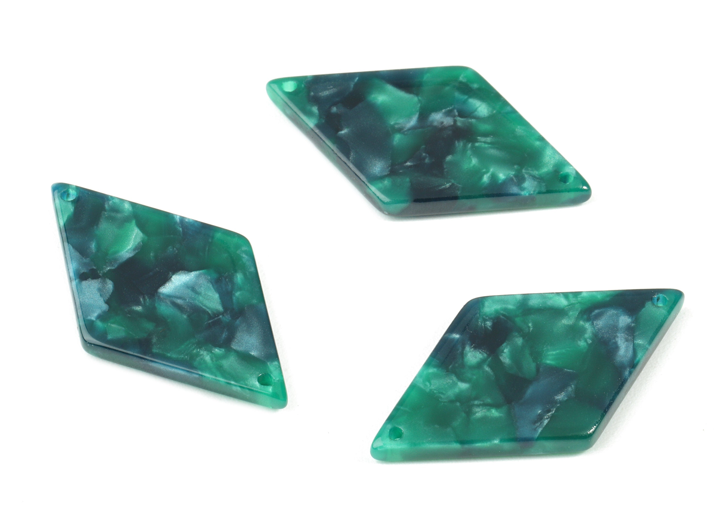 Acetate Diamond Shape Charms - Diamond Shape Earring and Pendant - Earring Findings - Color Code: A13 - 31.25x18.15x2.5mm - AC1798-A13 - DOMEDBAZAAR