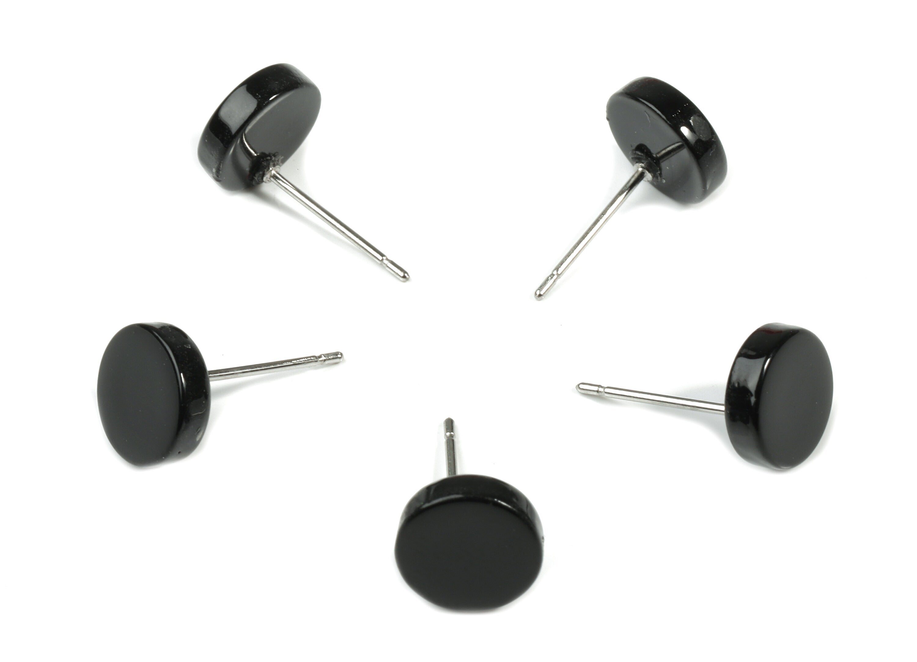 Acrylic Mini Round Earring Stud - Circle Earring Post - Earring Post - Jewelry Supplies - Color Code: A66 - 8.79x8.79x2.7mm - AC1715-A66 - DOMEDBAZAAR