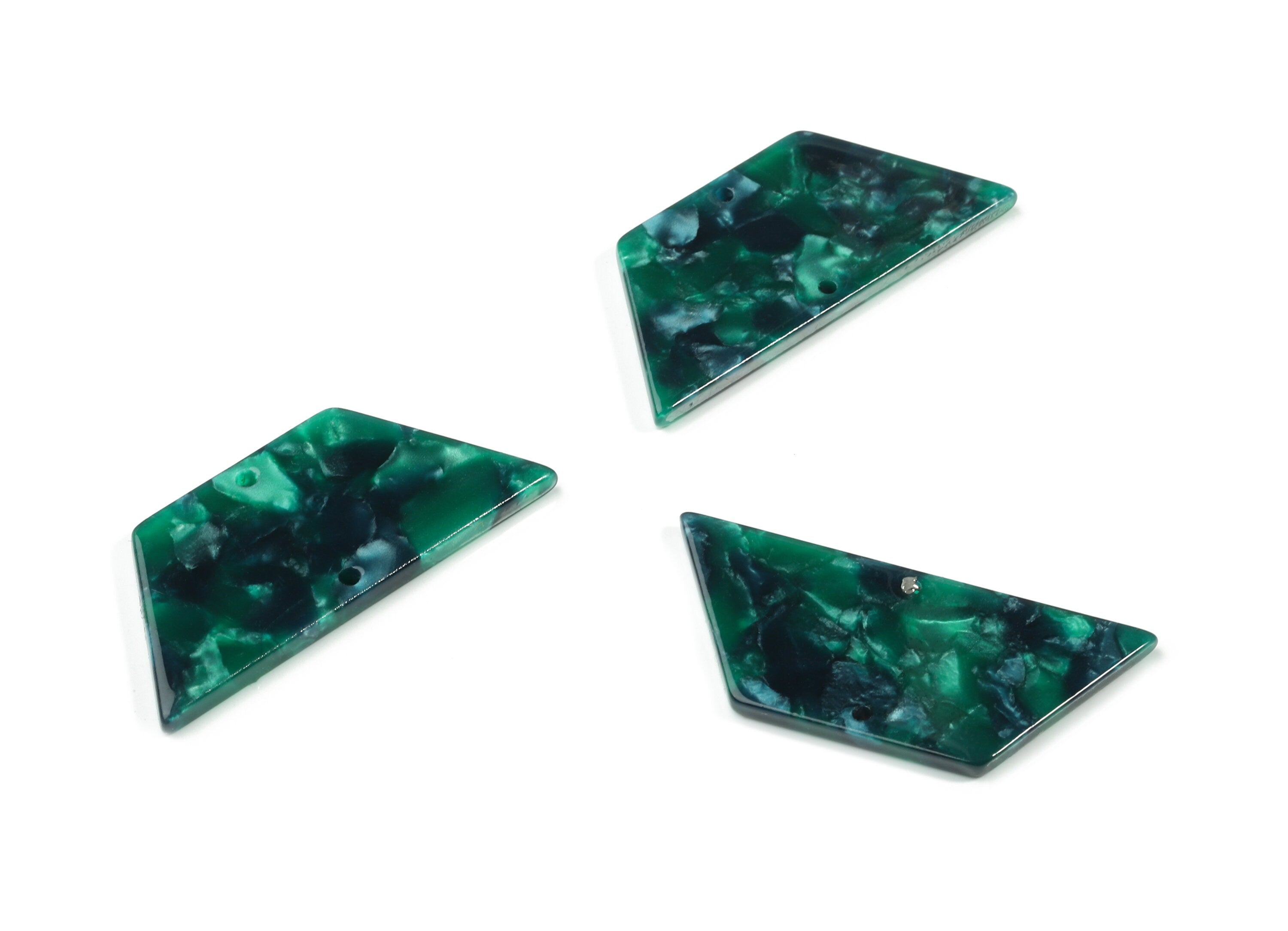 Acetate Trapezoid Connectors - 2 Holes - Trapezoid Earrings - Earring Findings - Color Code:A13 - 36.62x16x2.67mm - AC1802-A13 - DOMEDBAZAAR