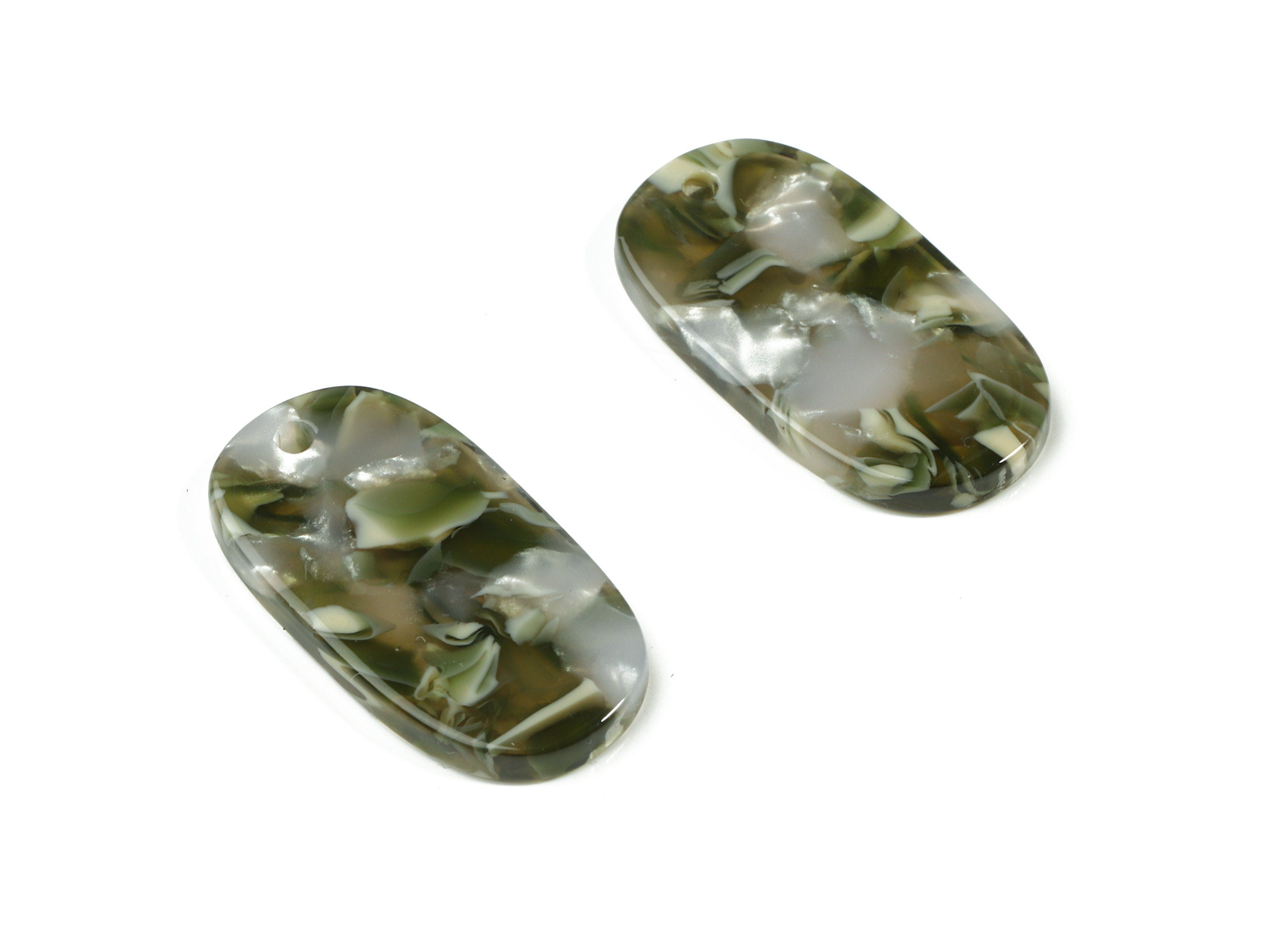 Acrylic Oval Charms - Oval Earrings and Pendant - Earring Findings - Jewelry Supplies - Color Code:A86 - 26.7x14x2.6mm - AC1156-A86 - DOMEDBAZAAR