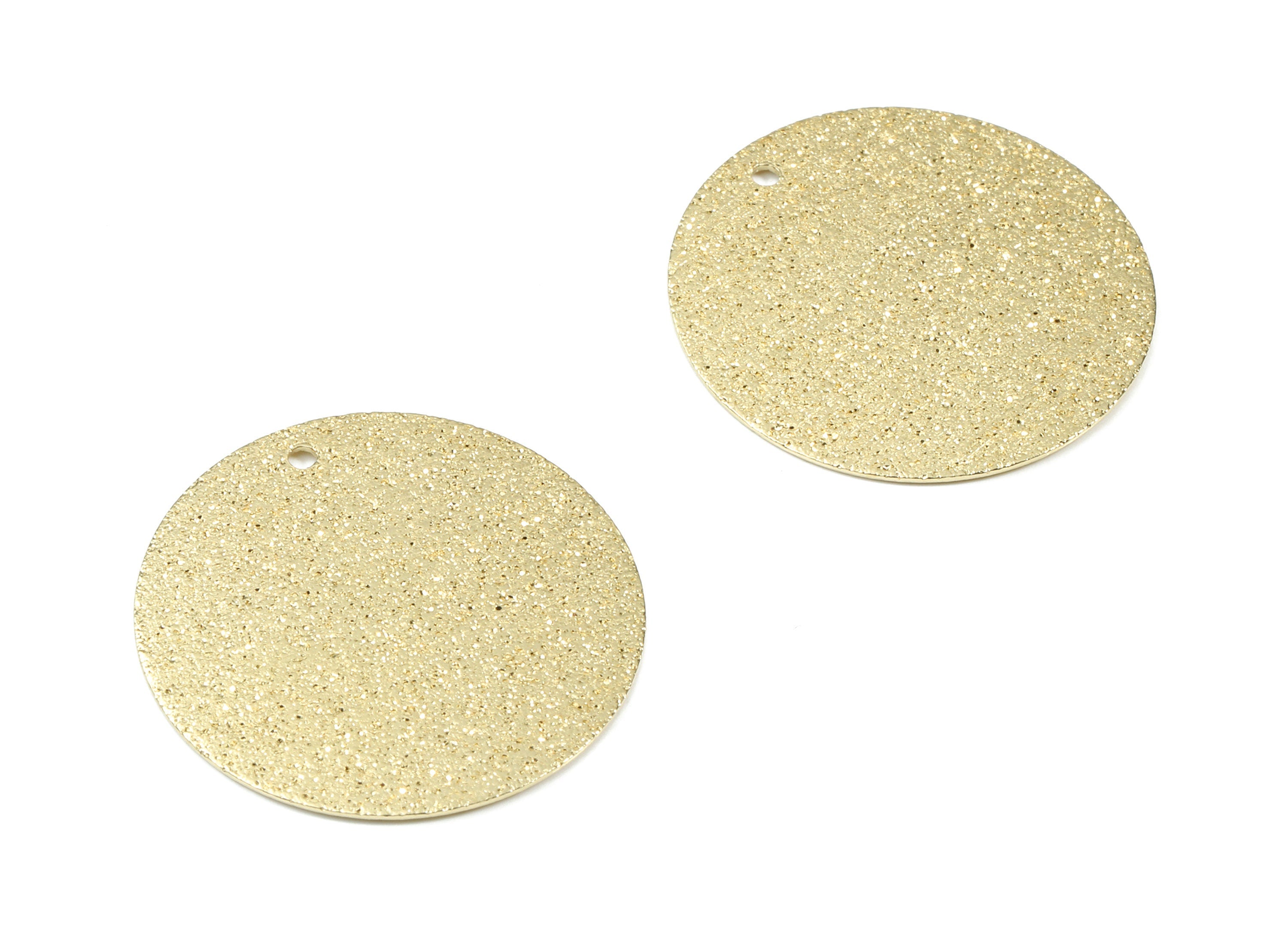 Raw Brass Coin Pendant - Patterned Brass Round Earring Charms - Earring Findings - Jewelry Supplies - 25x25x0.6mm - PP3124 - DOMEDBAZAAR
