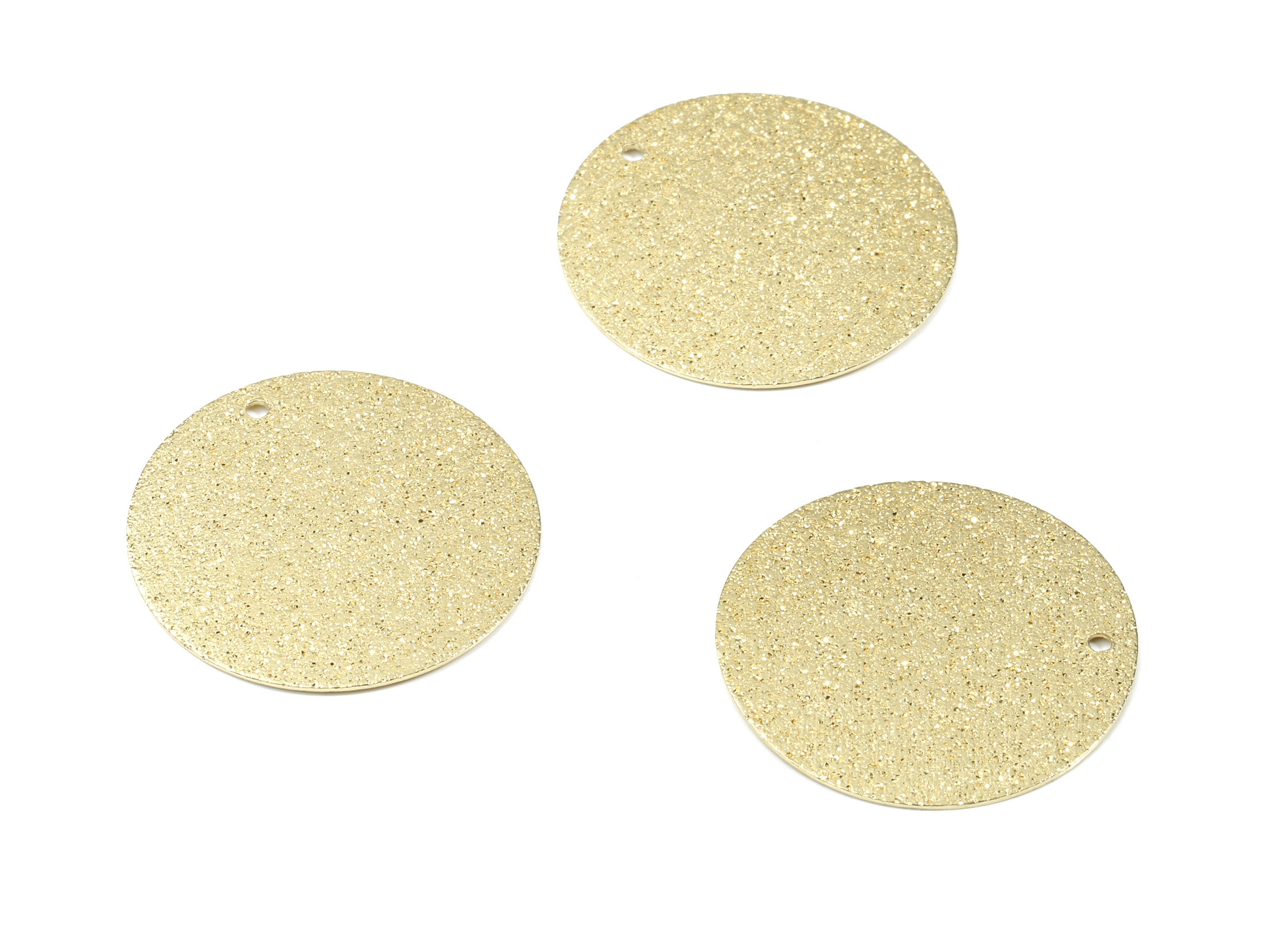 Raw Brass Coin Pendant - Patterned Brass Round Earring Charms - Earring Findings - Jewelry Supplies - 25x25x0.6mm - PP3124 - DOMEDBAZAAR