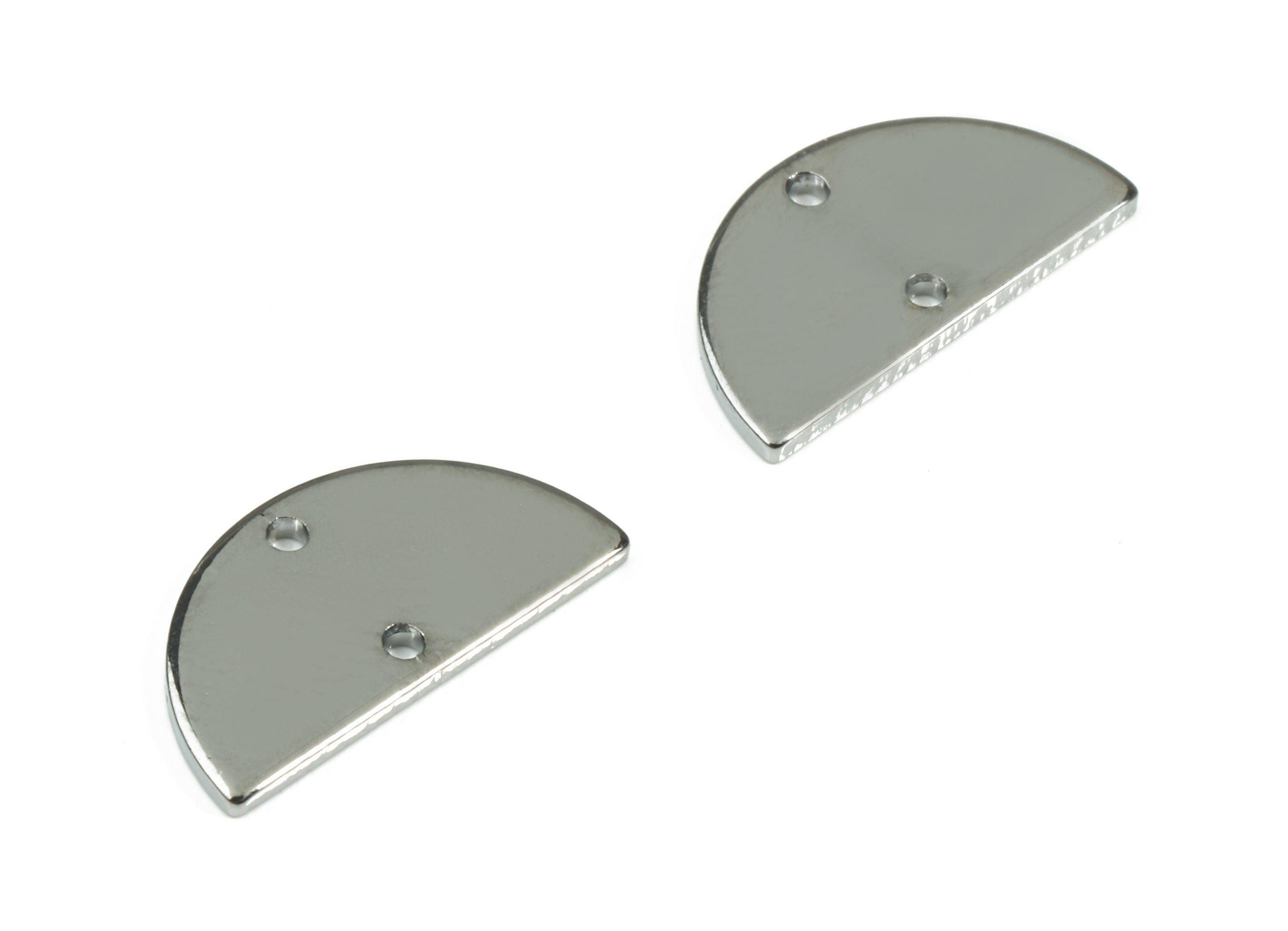 Personalized stamping blank - Gunmetal Brass Half Moon Connector - 2 Hole Semicircle Earring Connector -15.35x8x0.98mm - PP2194GM - DOMEDBAZAAR