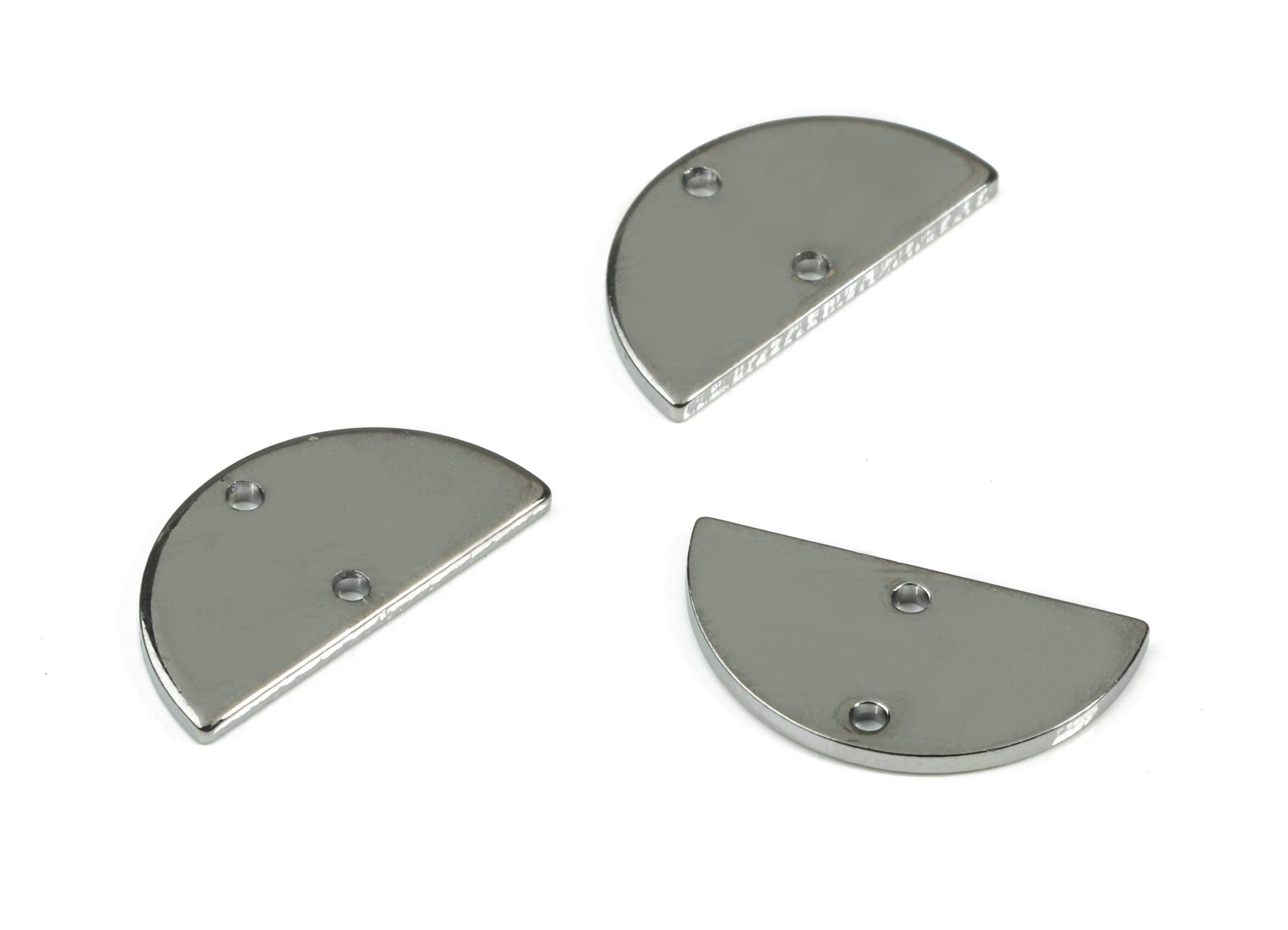 Personalized stamping blank - Gunmetal Brass Half Moon Connector - 2 Hole Semicircle Earring Connector -15.35x8x0.98mm - PP2194GM - DOMEDBAZAAR