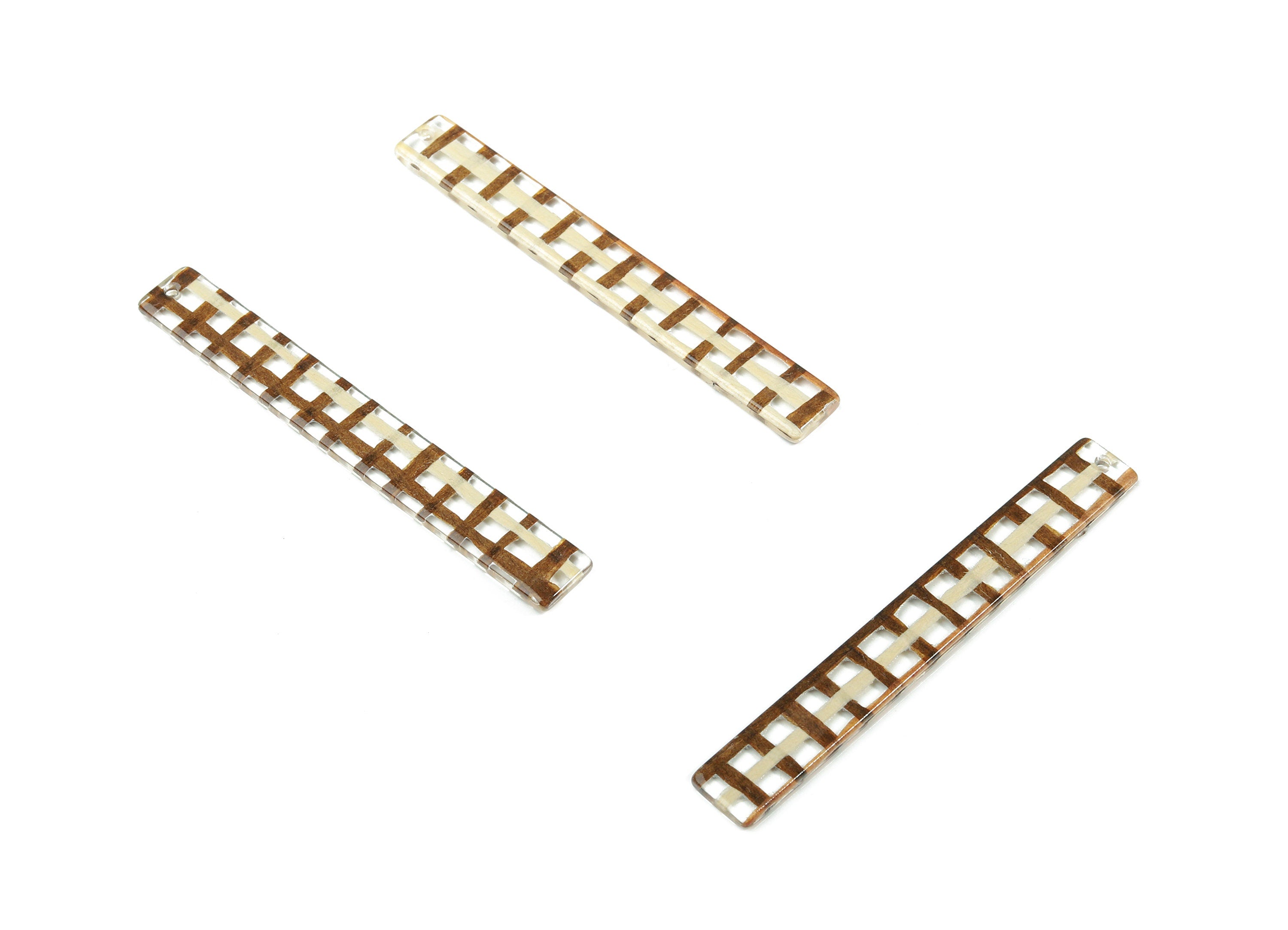 Acrylic Long Stick Charms - Bar Earrings and Pendant - Earring Findings  - Color Code: A446 - 59.88x7.83x1.86mm - AC1049-A446 - DOMEDBAZAAR