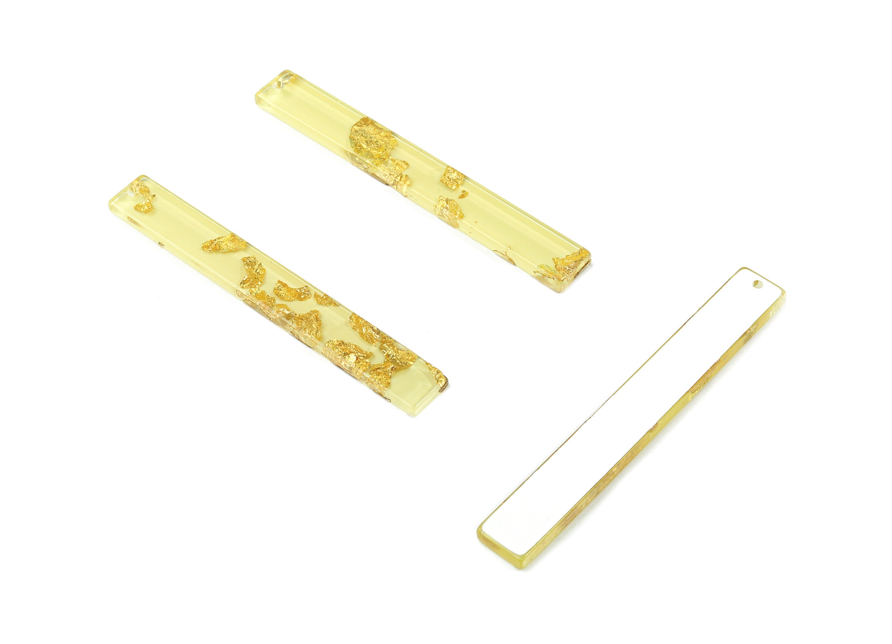 Acrylic Long Stick Charms - Bar Earrings and Pendant - Earring Findings  - Color Code: A442 - 59.88x7.83x2.61mm - AC1049-A442 - DOMEDBAZAAR