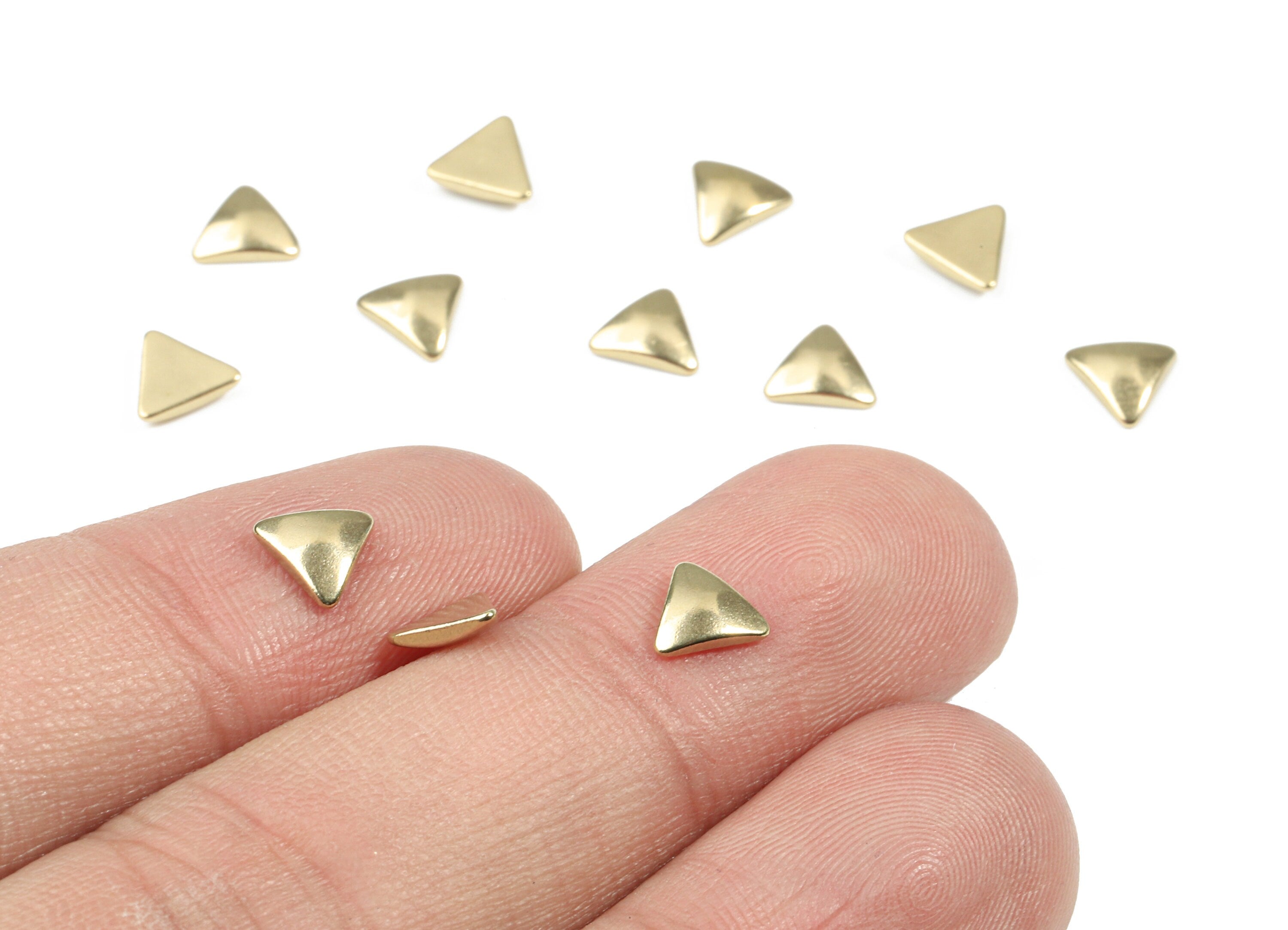 Brass Triangle Blank - Raw Brass Triangle Blank - Brass Triangle Tag - Brass Stamping Tag - Jewelry Supplies - 5.63x5.63x1.14mm - PP3163 - DOMEDBAZAAR