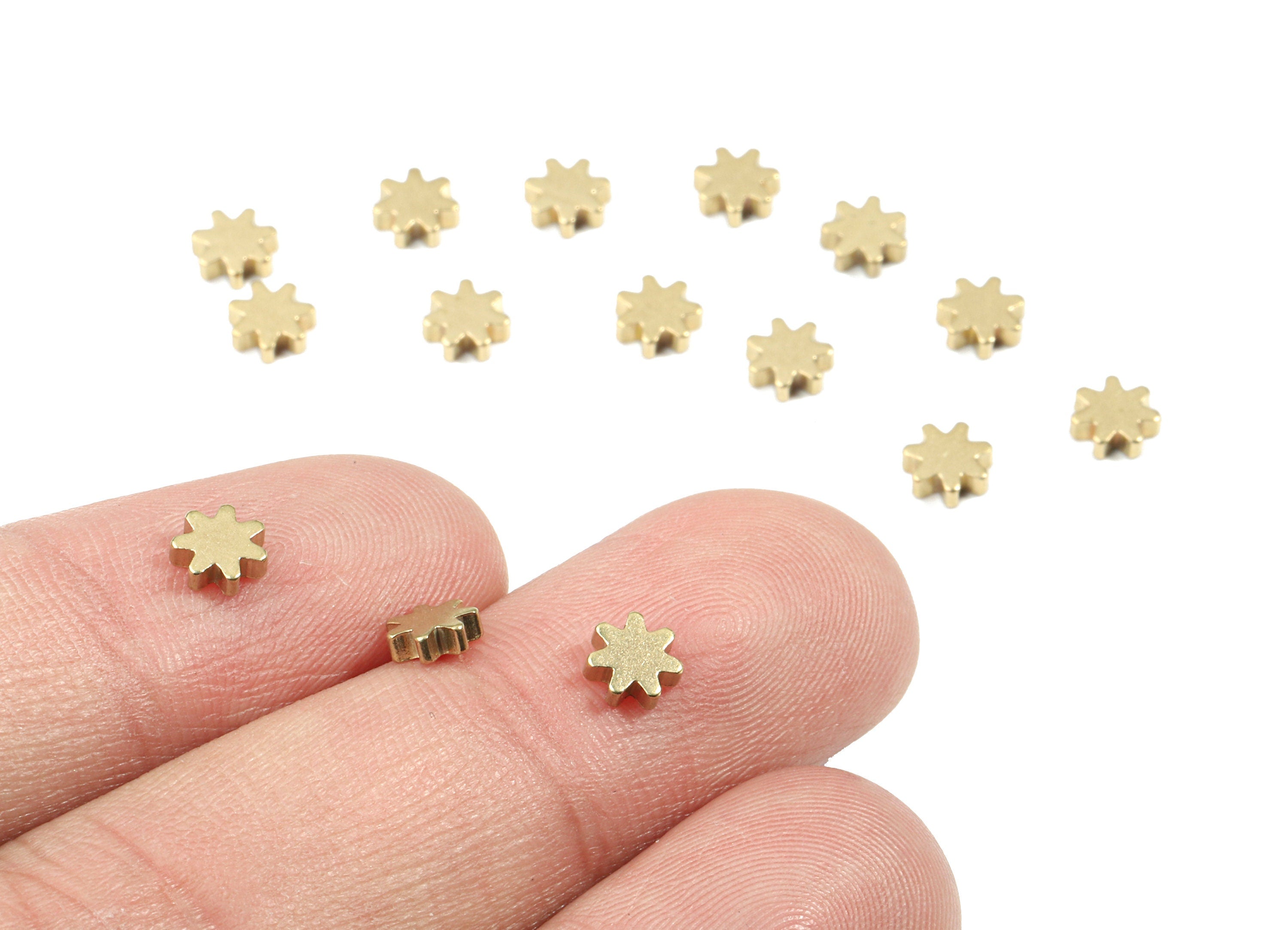 Brass Sun Blank - Raw Brass Sun Blank - Brass Sun Tag - Brass Stamping Tag - Jewelry Supplies - 4.96x4.96x1.66mm - PP3169 - DOMEDBAZAAR