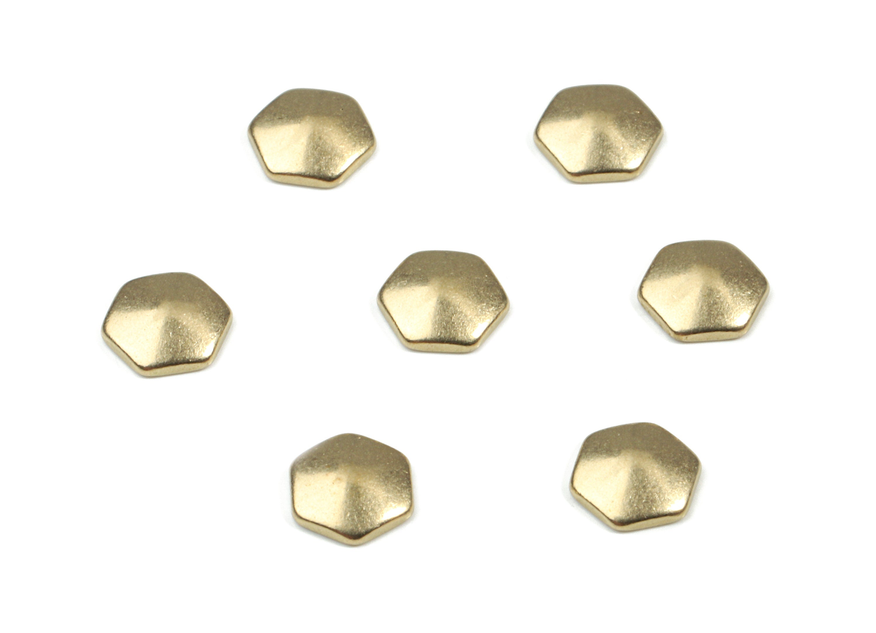 Brass Hexagon Blank - Raw Brass Hexagon Blank - Brass Hexagon Tag - Brass Stamping Tag - Jewelry Supplies - 4.96x4.96x1.36mm - PP3165 - DOMEDBAZAAR