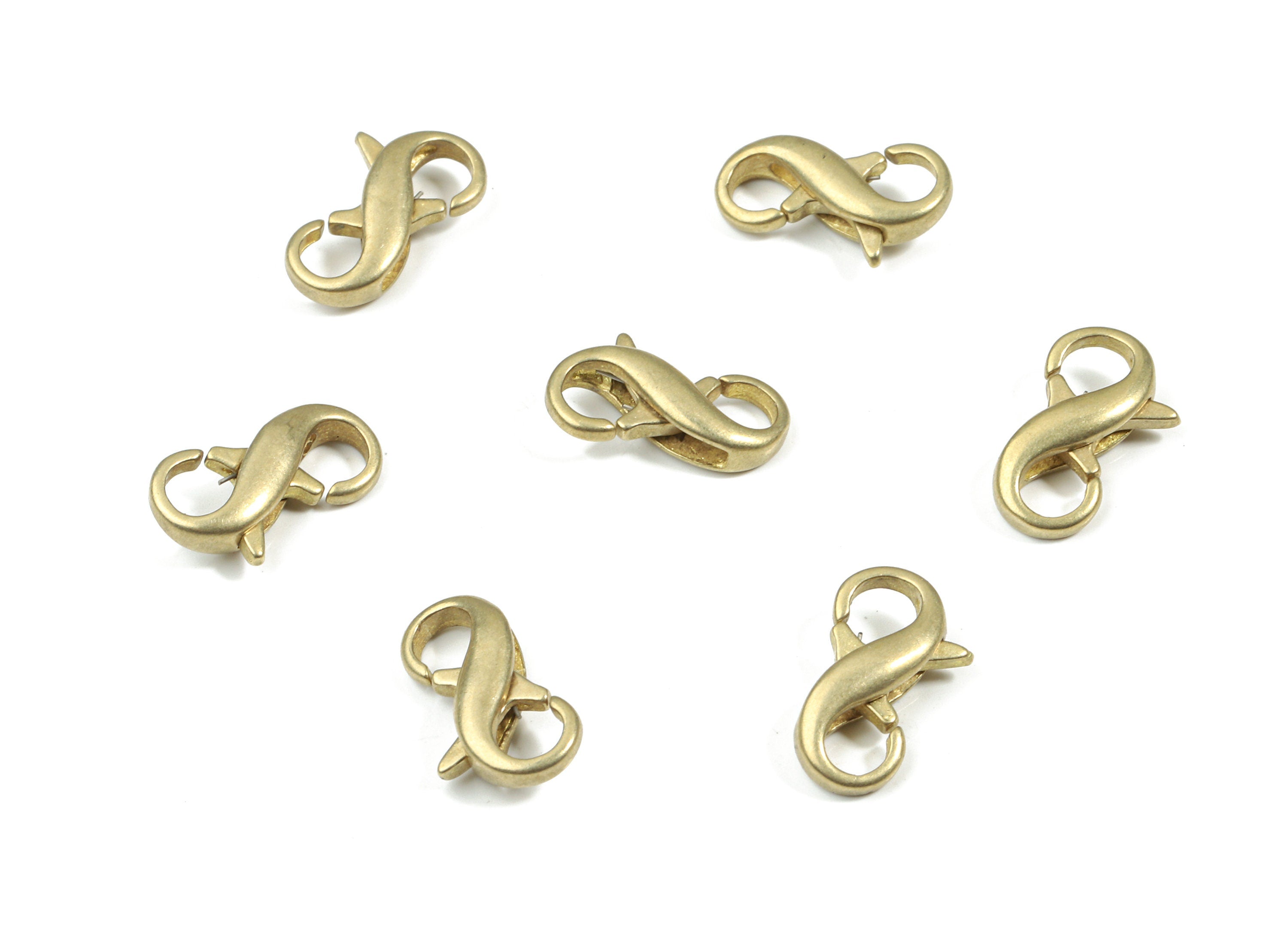 Brass Lobster Claw Clasp - Raw Brass Double Side Parrot Clasps - Lobster Clasps - Jewelry Supplies - 13.17x7.96x3.87mm - PP3129 - DOMEDBAZAAR