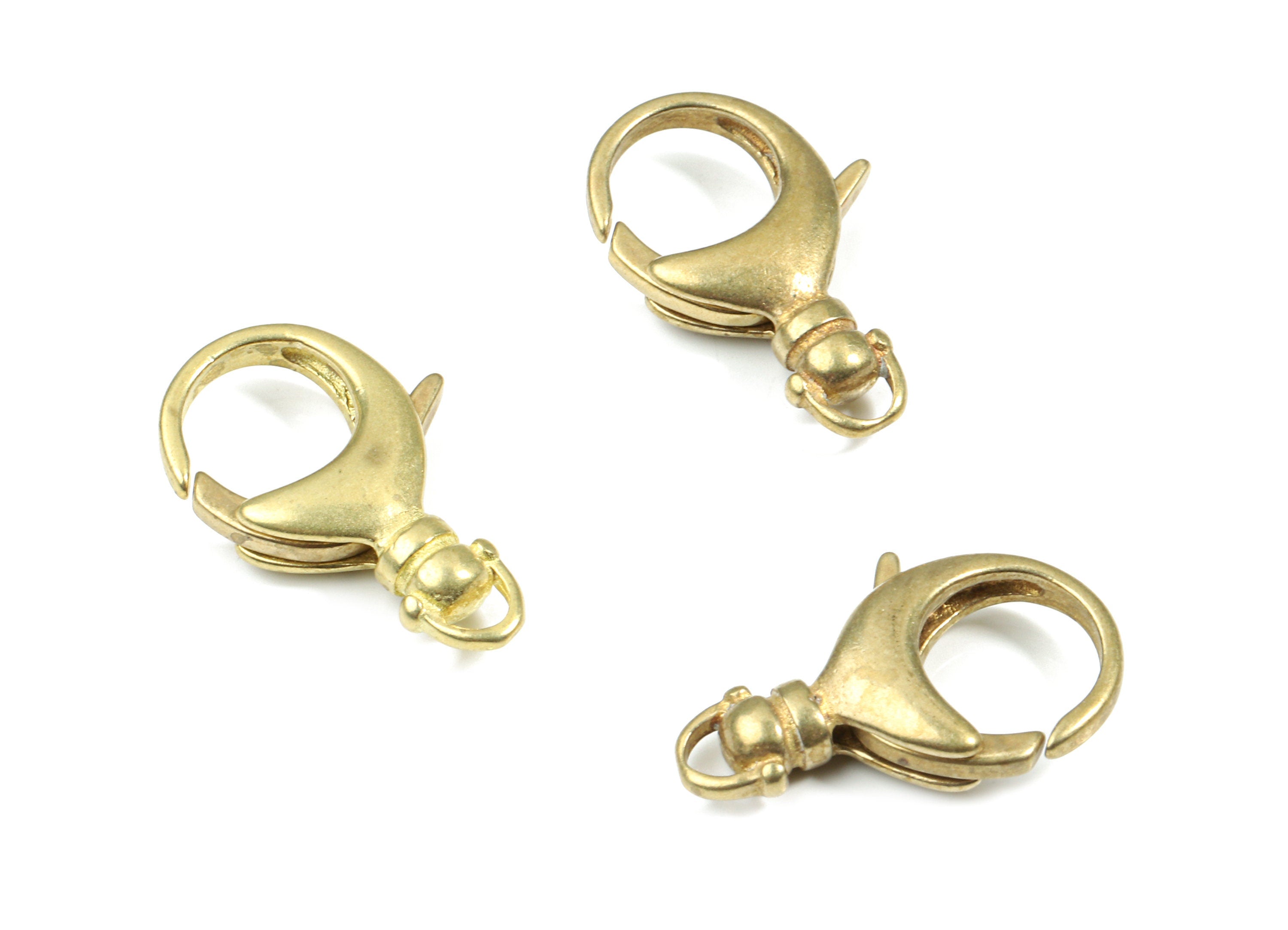 Brass Lobster Claw Clasp - Raw Brass Parrot Clasps - Lobster Clasps - Jewelry Supplies - 20.67x12.27x4.8mm - PP3135 - DOMEDBAZAAR