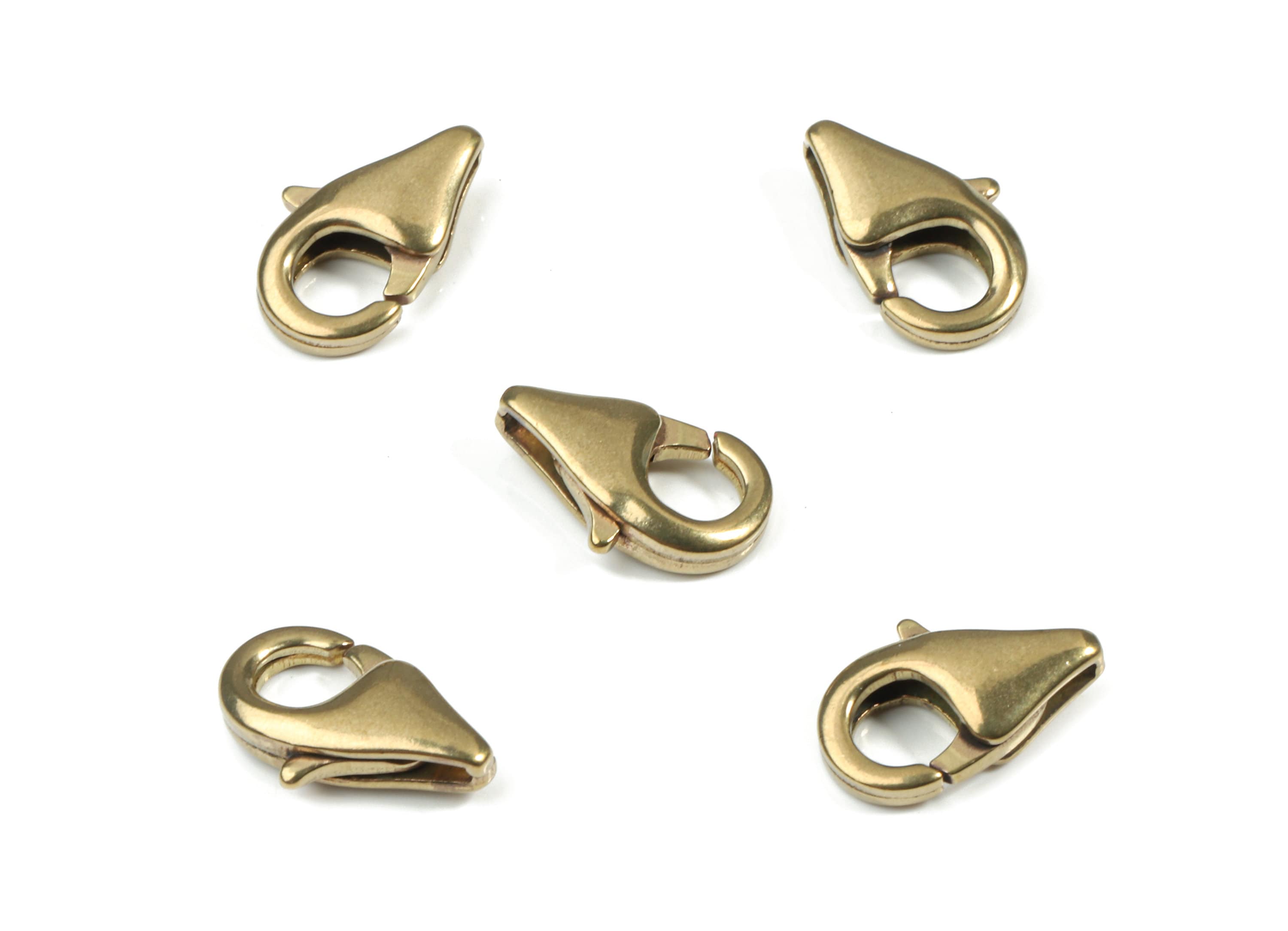 Brass Lobster Claw Clasp - Raw Brass Parrot Clasps - Lobster Clasps - Jewelry Supplies - 10.96x6.76x2.96mm - PP3136 - DOMEDBAZAAR