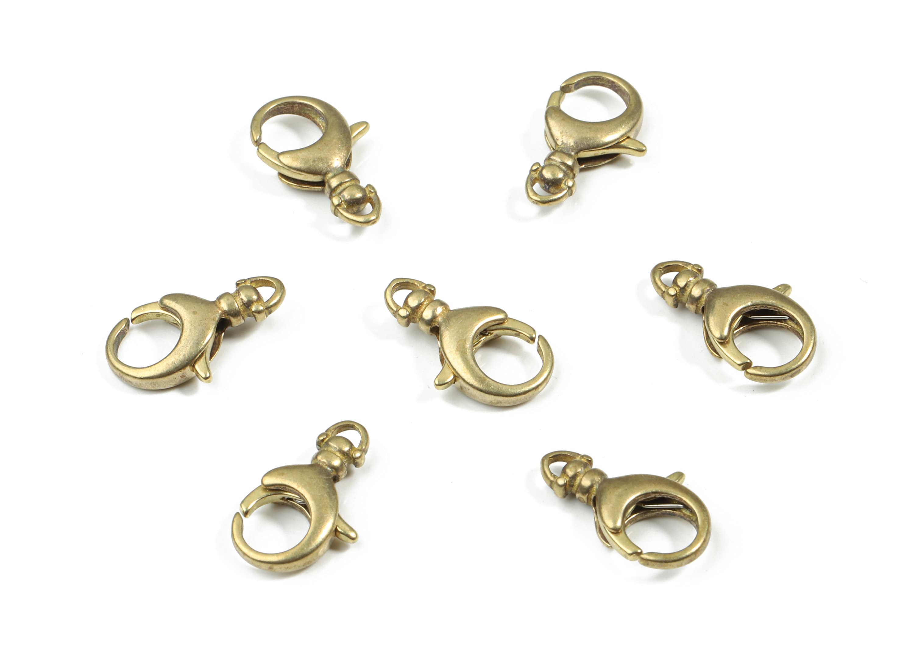 Brass Lobster Claw Clasp - Raw Brass Parrot Clasps - Lobster Clasps - Jewelry Supplies - 13.98x7.9x2.96mm - PP3134 - DOMEDBAZAAR