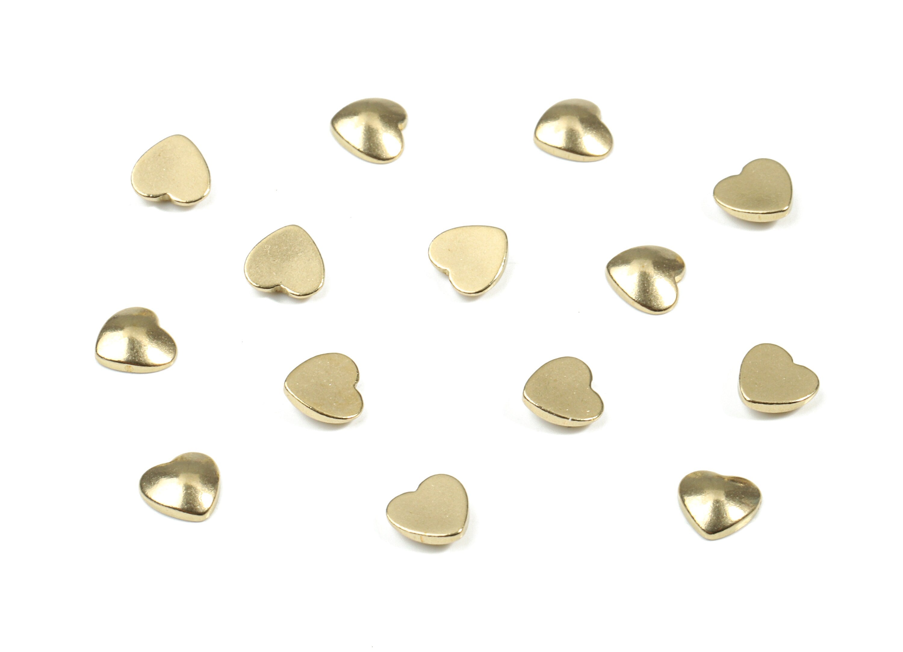 Brass Heart Blank - Raw Brass Heart Blank - Brass Heart Tag - Brass Stamping Tag - Jewelry Supplies - 4.83x4.64x1.5mm - PP3164 - DOMEDBAZAAR