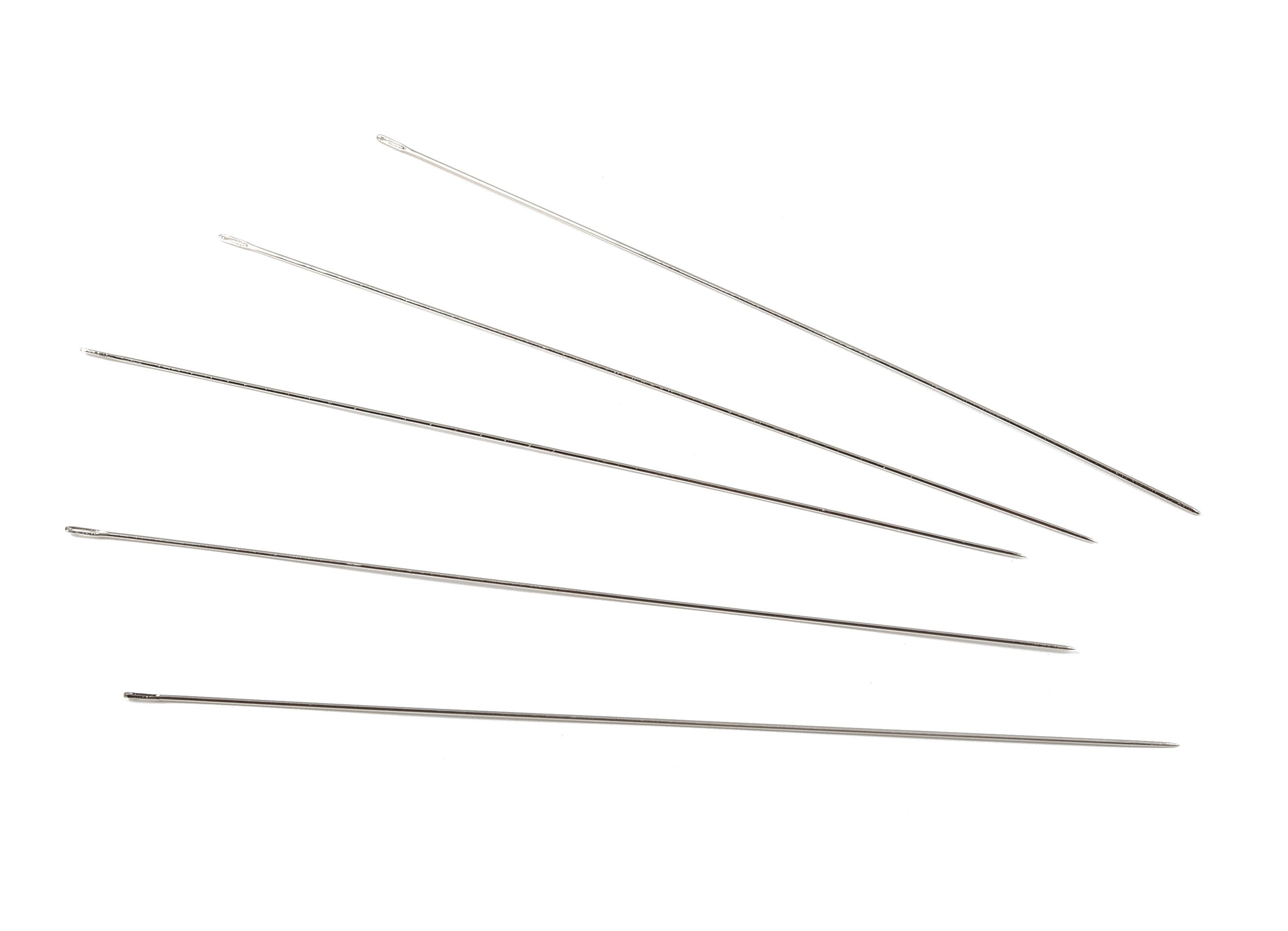 Long Stiff Beading Needles - 120mm* 0.7mm - Pearl Needles - Beading Supplies - Beading Needles Findings - 1 package = 3pcs  - TH1069 - DOMEDBAZAAR