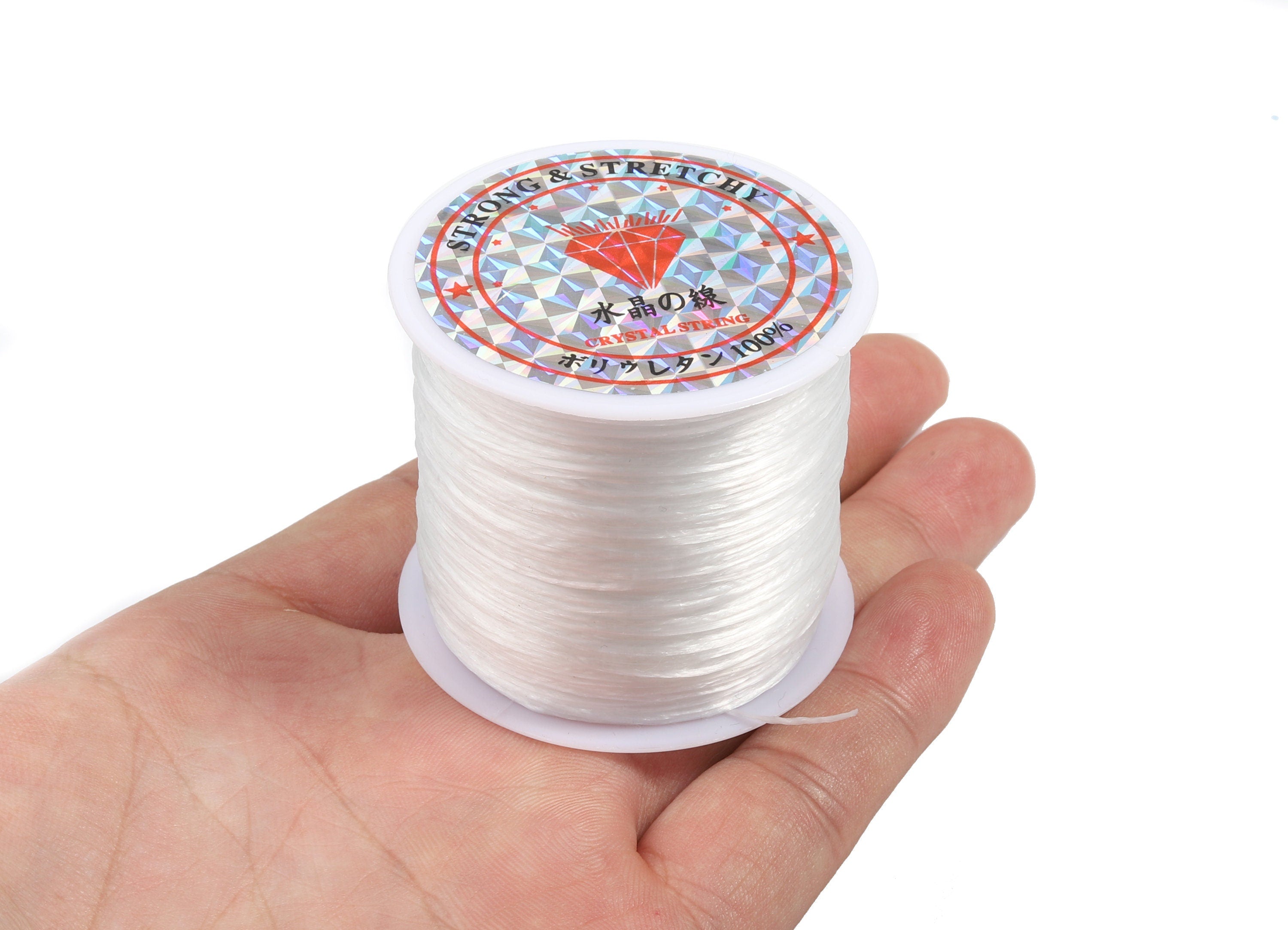 Elastic Stretch Cord - 0.4mm - Crystal String Cord - for Jewelry Making Bracelet Beading Thread - 10mt/roll - TH1071 - DOMEDBAZAAR