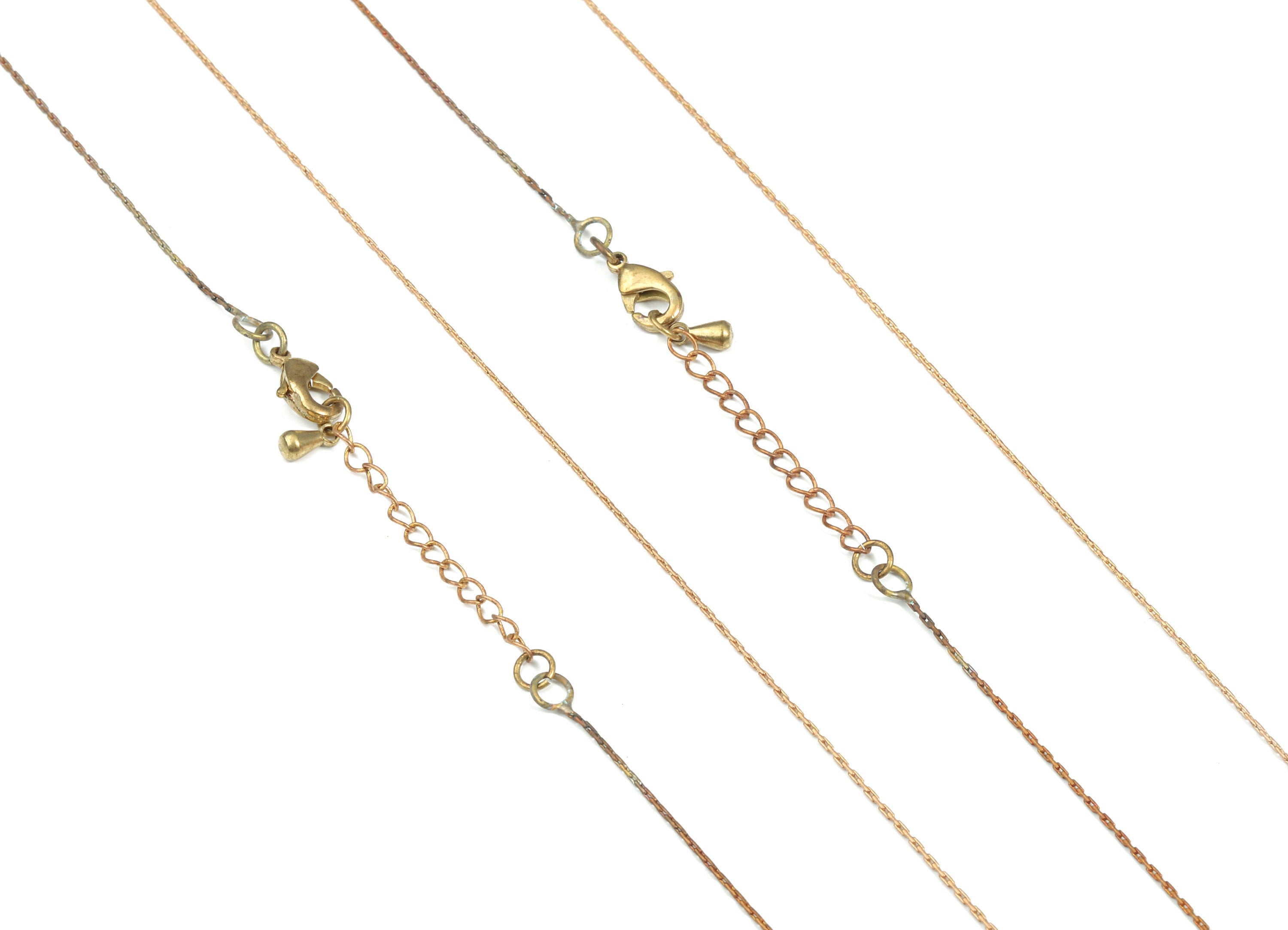 Raw Brass Finished Snake Chain - 19.6 Inch Brass Snake Chain - Necklace Chain - Jewelry Supplies - 0.7x0.7mm -PP3222 - DOMEDBAZAAR