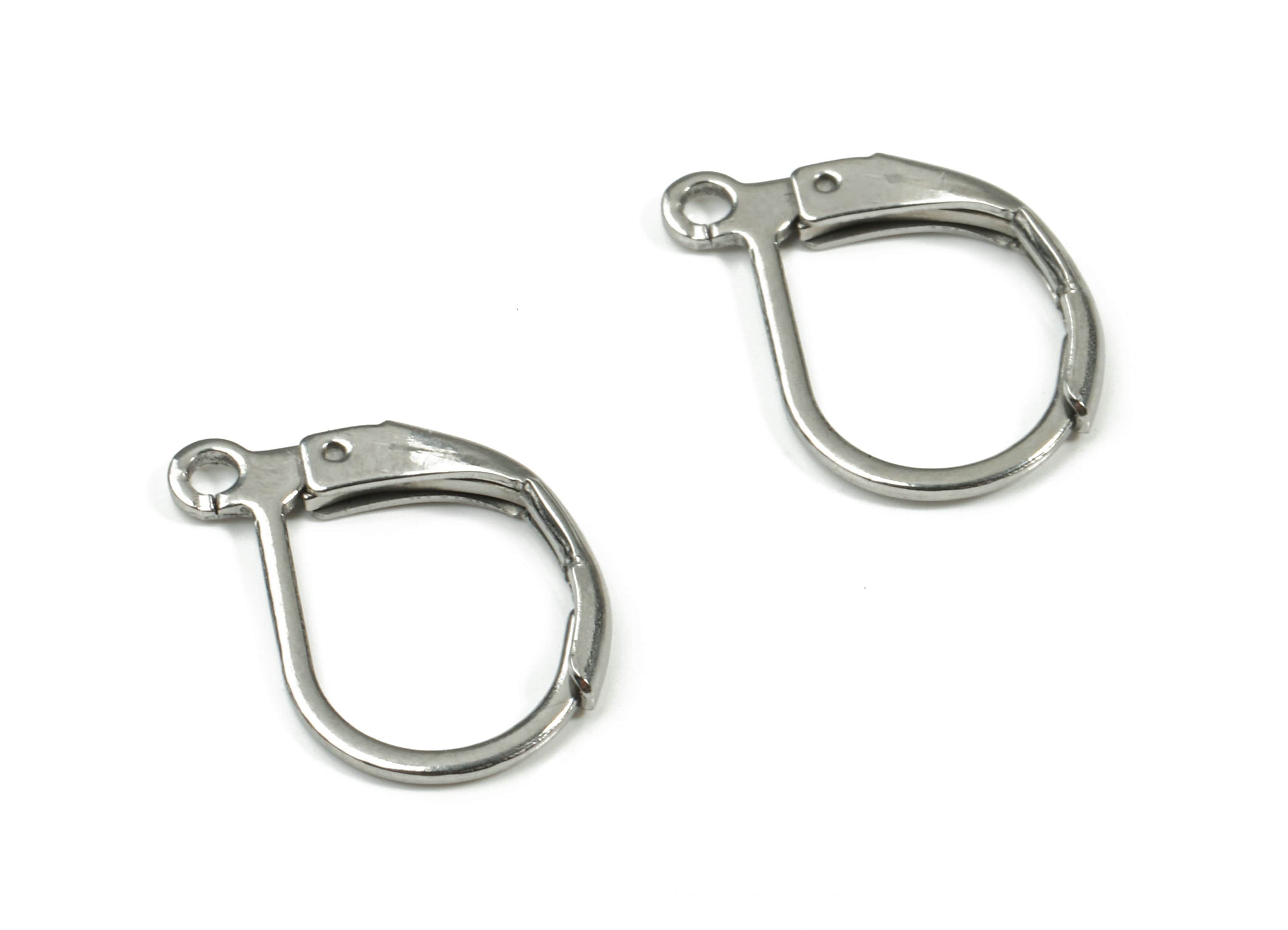 Stainless Steel Leverback Earring Clasp - 304 Stainless Steel  Plain Leverback - Earring Findings - 15.84x10.6x0.72mm - SS1163 - DOMEDBAZAAR