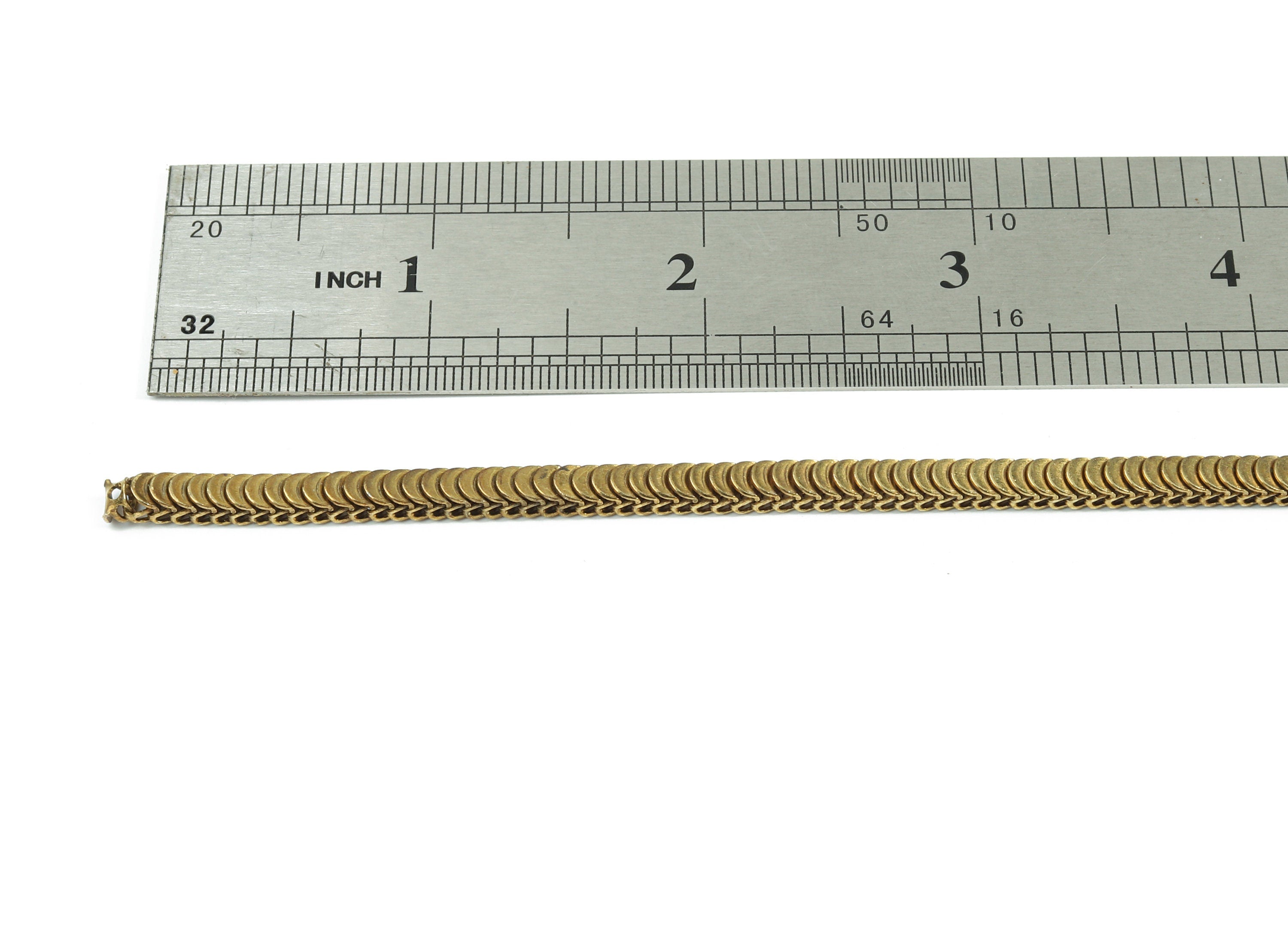4.5 Brass Scale Chain - Raw Brass Lamellar Snake Chain - Unsoldered Links - for Necklace Bracelet Jewellery Making - 0.18&quot; x 0.13&quot; CC1148 - DOMEDBAZAAR