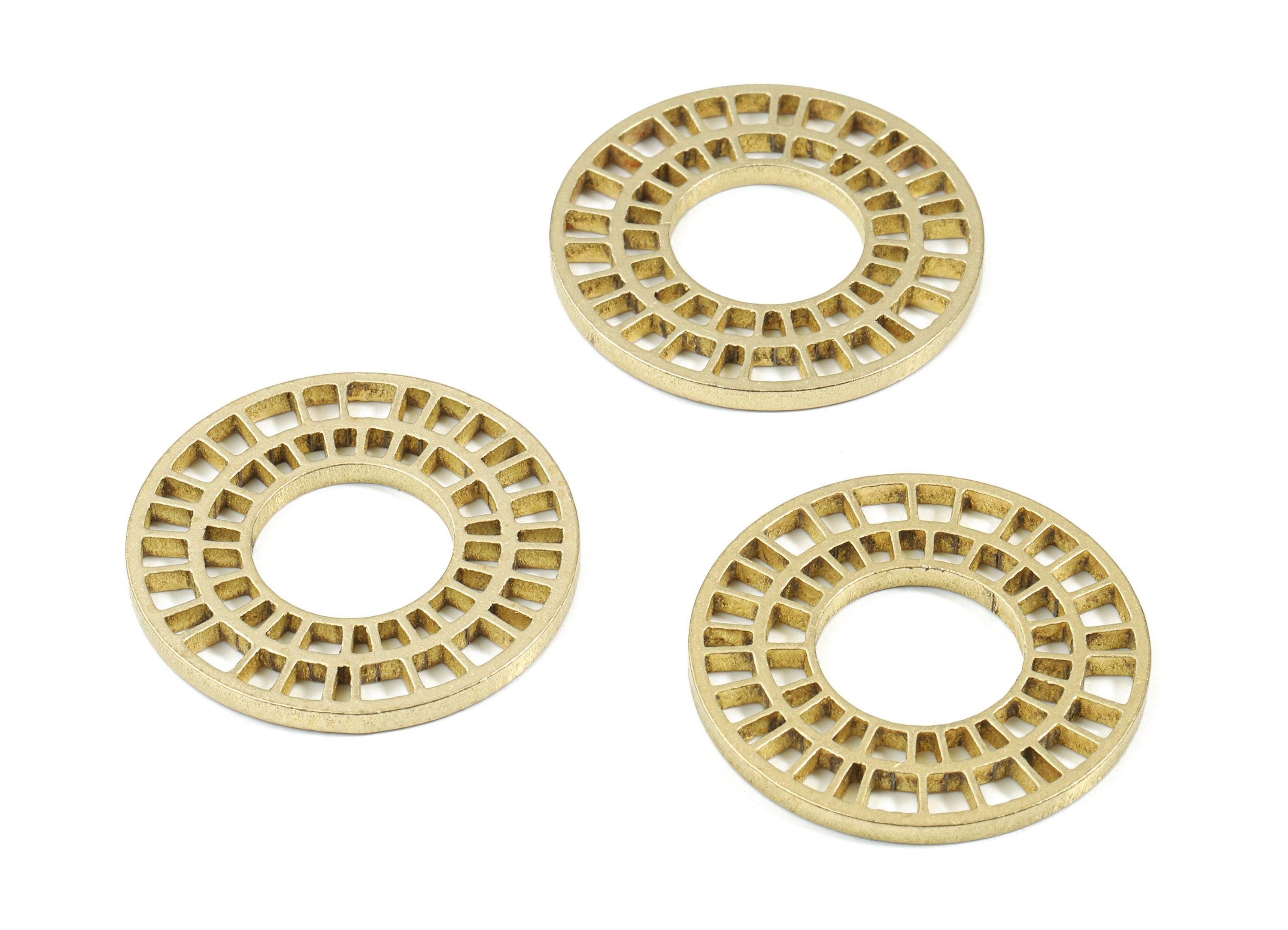 Brass Round Earring Charms - Raw Brass Circle Pendant - Earring Findings - Jewelry Supplies - 30.34x30.34x2.01mm - PP3346 - DOMEDBAZAAR
