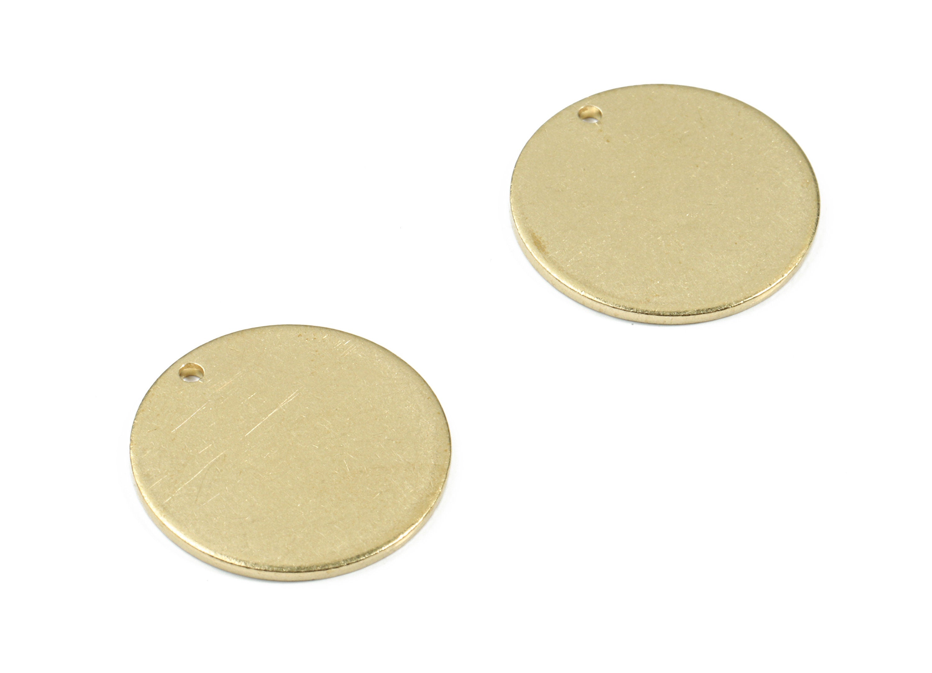 Personalized stamping blank - Brass Mini Round Earring Charms - Raw Brass Coin and Circle Pendant - 20.01x20.01x1.18mm - PP3429 - DOMEDBAZAAR