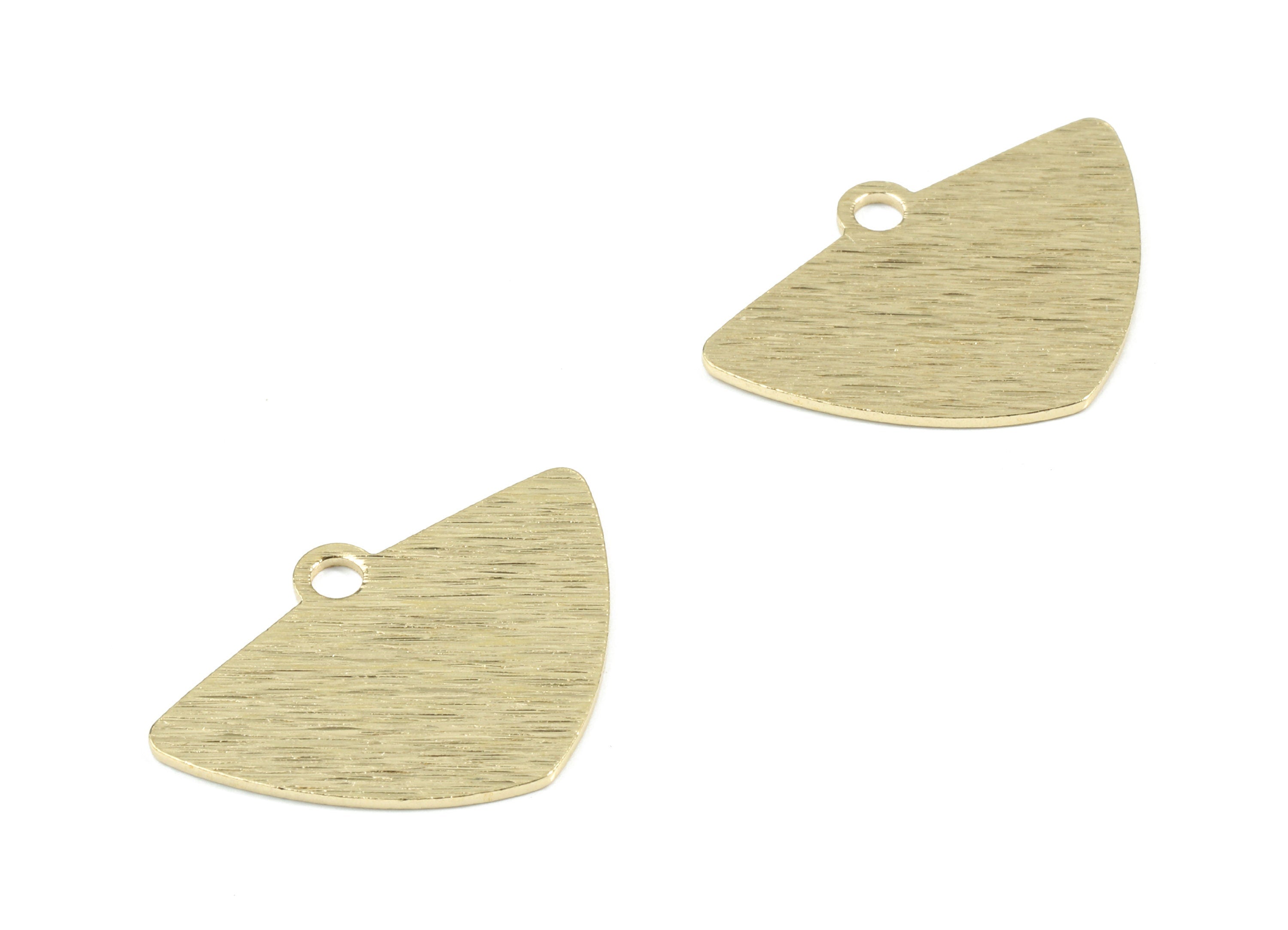 Brass Textured Triangle Earring Charms - Raw Brass Oval Triangle Pendant - Earring Findings - Jewelry Supplies - 24.98x17.04x0.8mm - PP3478 - DOMEDBAZAAR