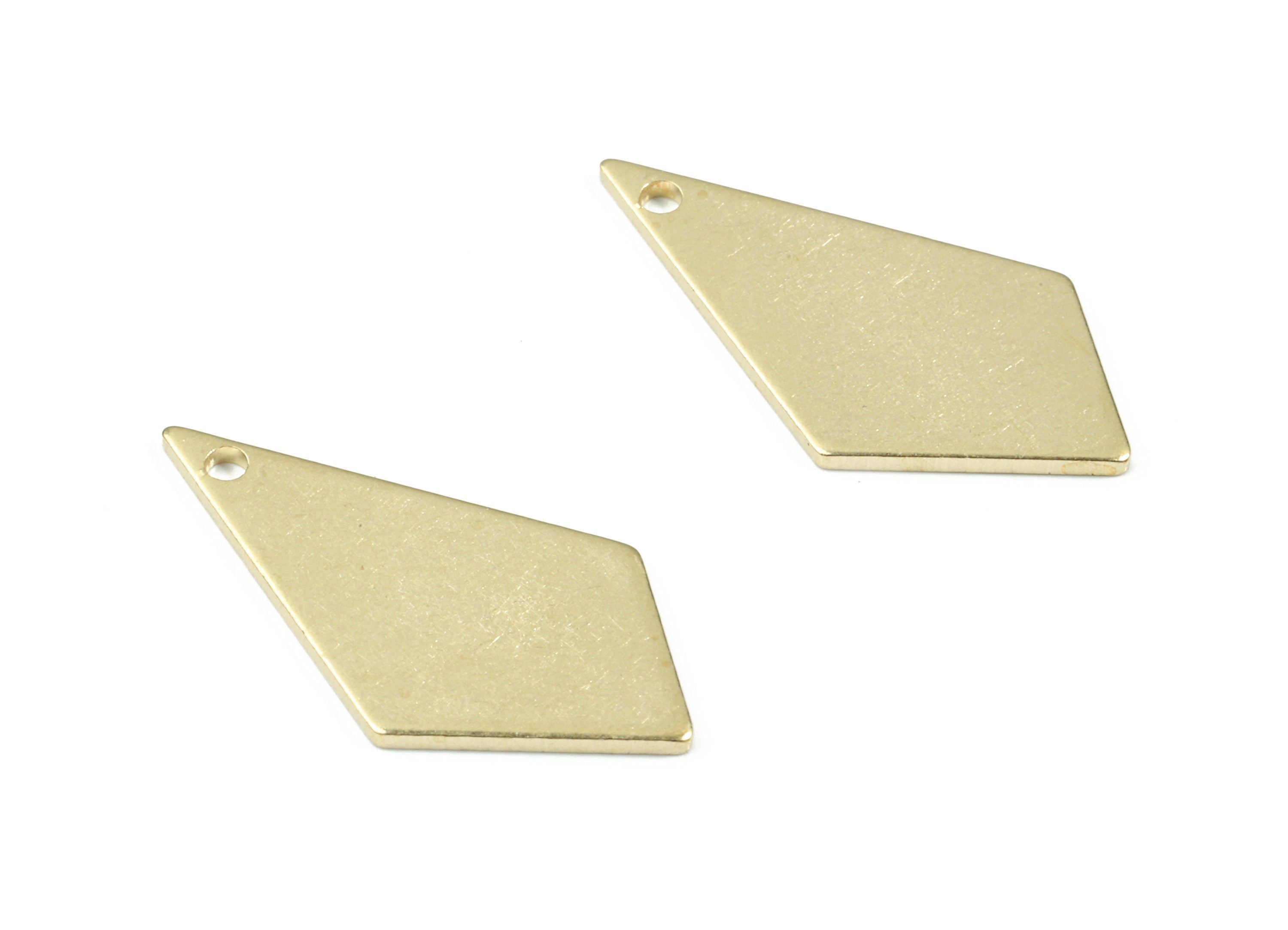 Personalized stamping blank - Brass Deltoid Earring Charms - Raw Brass Deltoid Pendant - Earring Findings - 20.37x10.49x0.78mm - PP3483 - DOMEDBAZAAR