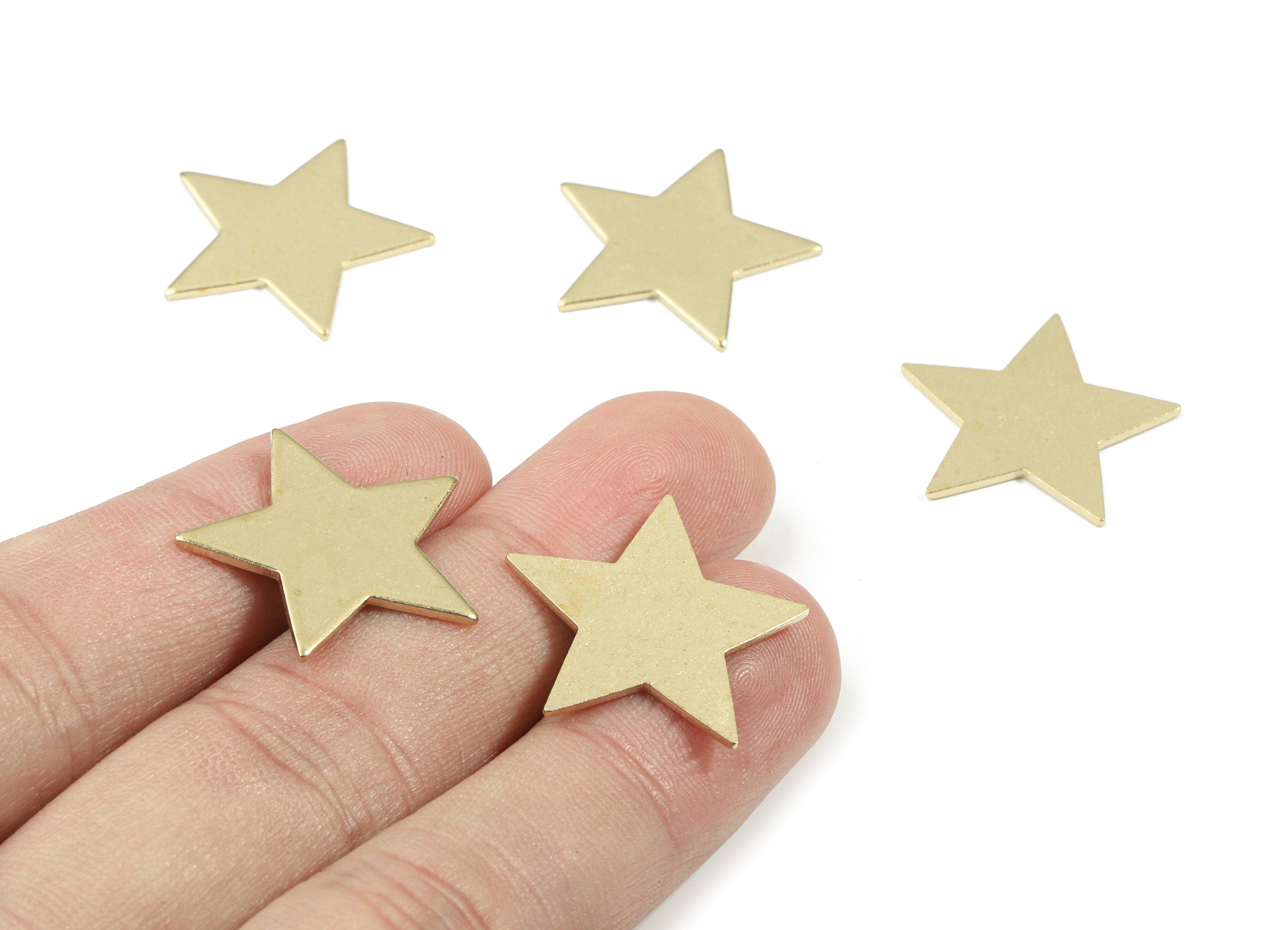 Brass Star Blank - Raw Brass Star Stamping Blank - Wallart Decoration - Jewelry Supplies - 21.69x21.69x0.99mm - PP3481 - DOMEDBAZAAR