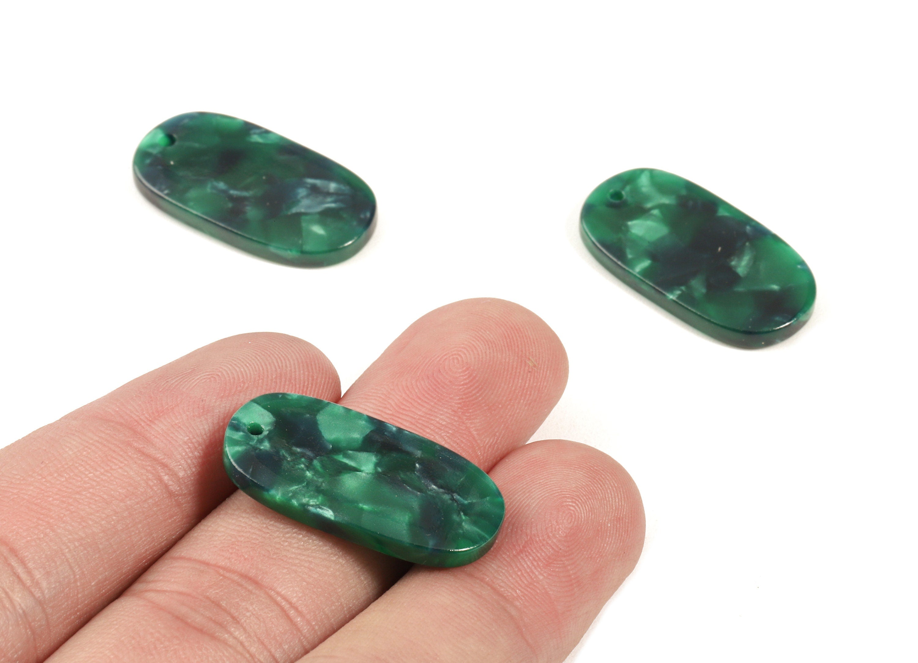 Acetate Oval Charms - Oval Earrings and Pendant - Earring Findings - Jewelry Supplies - Color Code: A13 - 26.38x14.11x2.63mm - AC1156-A13 - DOMEDBAZAAR