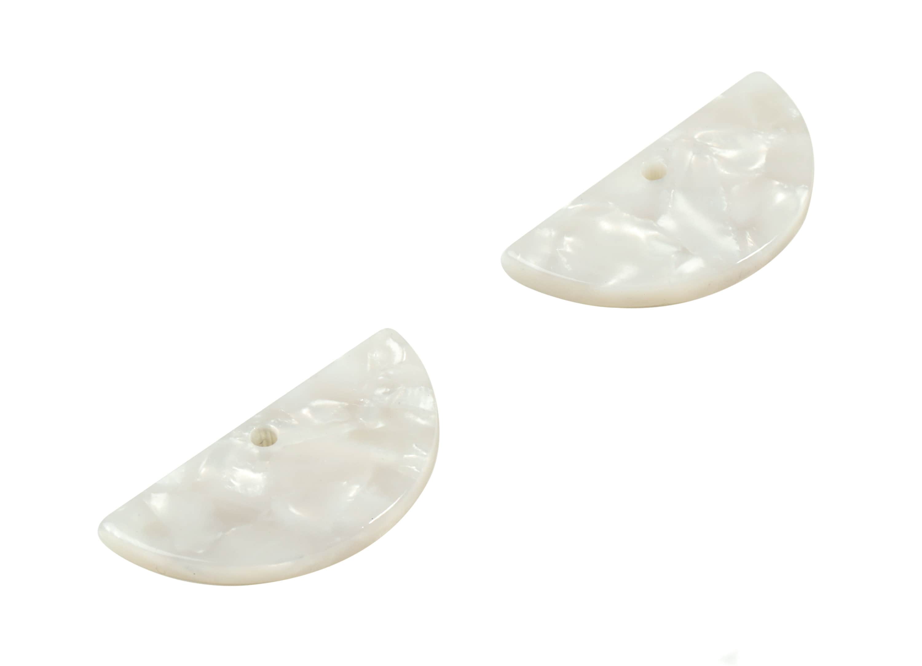 Acetate Semi Circle Earring Charm - Half Moon Pendant - Earring  Findings - Jewelry Supplies - Color Code:A12 - 27x13.43x2.41mm - AC1826-A12 - DOMEDBAZAAR