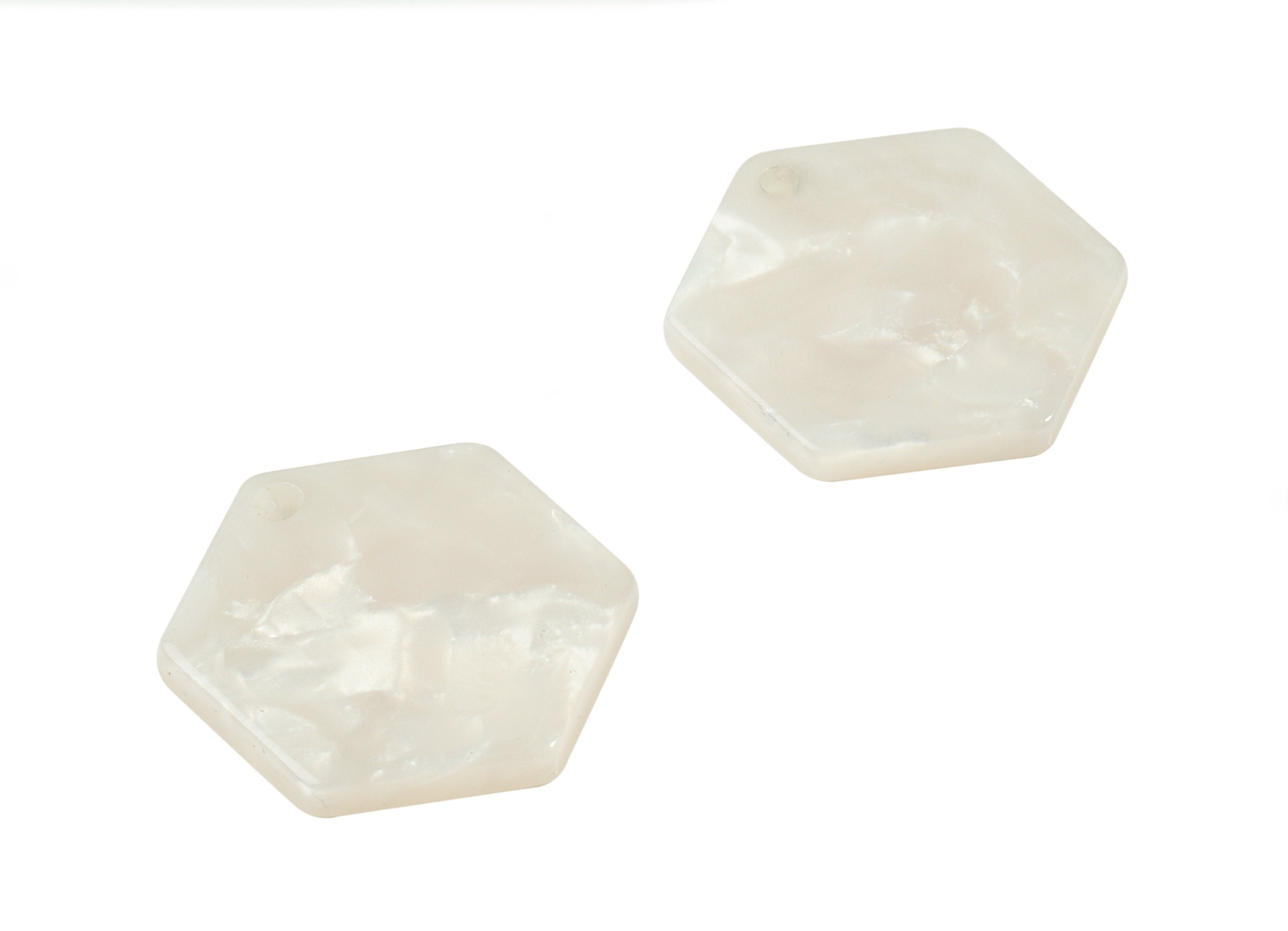Acetate Hexagon Earring Charm - Hexagon Pendant - Earring Findings - Jewelry Supplies - Color Code:A12 - 20.4x18.14x2.4mm - AC1828-A12 - DOMEDBAZAAR