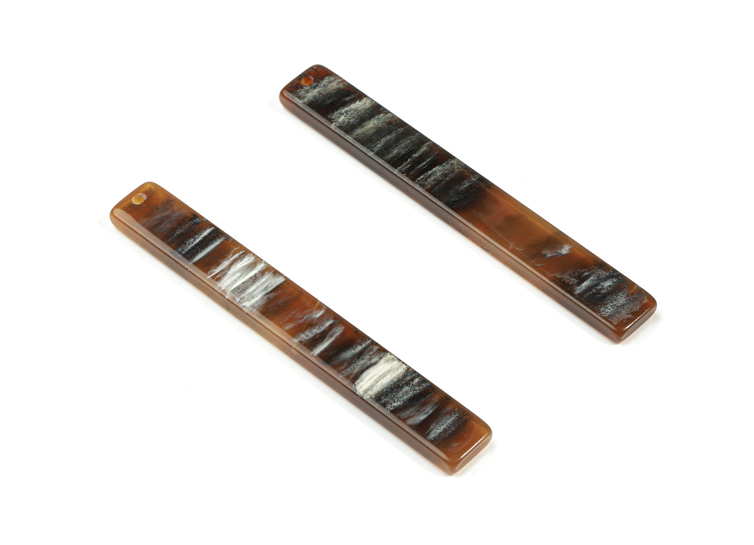 Acrylic Long Stick Earring Charms - Long Rectangle Pendant - Jewelry Supplies  - Color Code: A448 - 59.92x7.8x3.09mm - AC1049-A448 - DOMEDBAZAAR