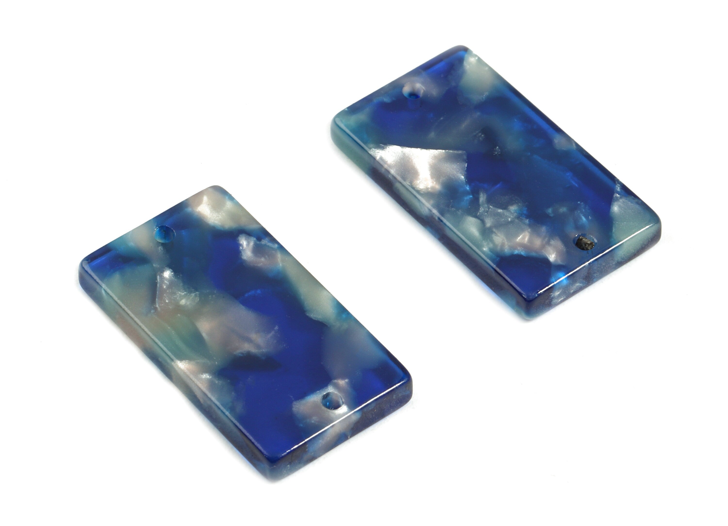 Acetate Rectangle Connectors - 2 Holes - Rectangle Earrings - Earring Findings - Color Code:A37 - 25.2x14.5x2.89mm - AC1803-A37 - DOMEDBAZAAR