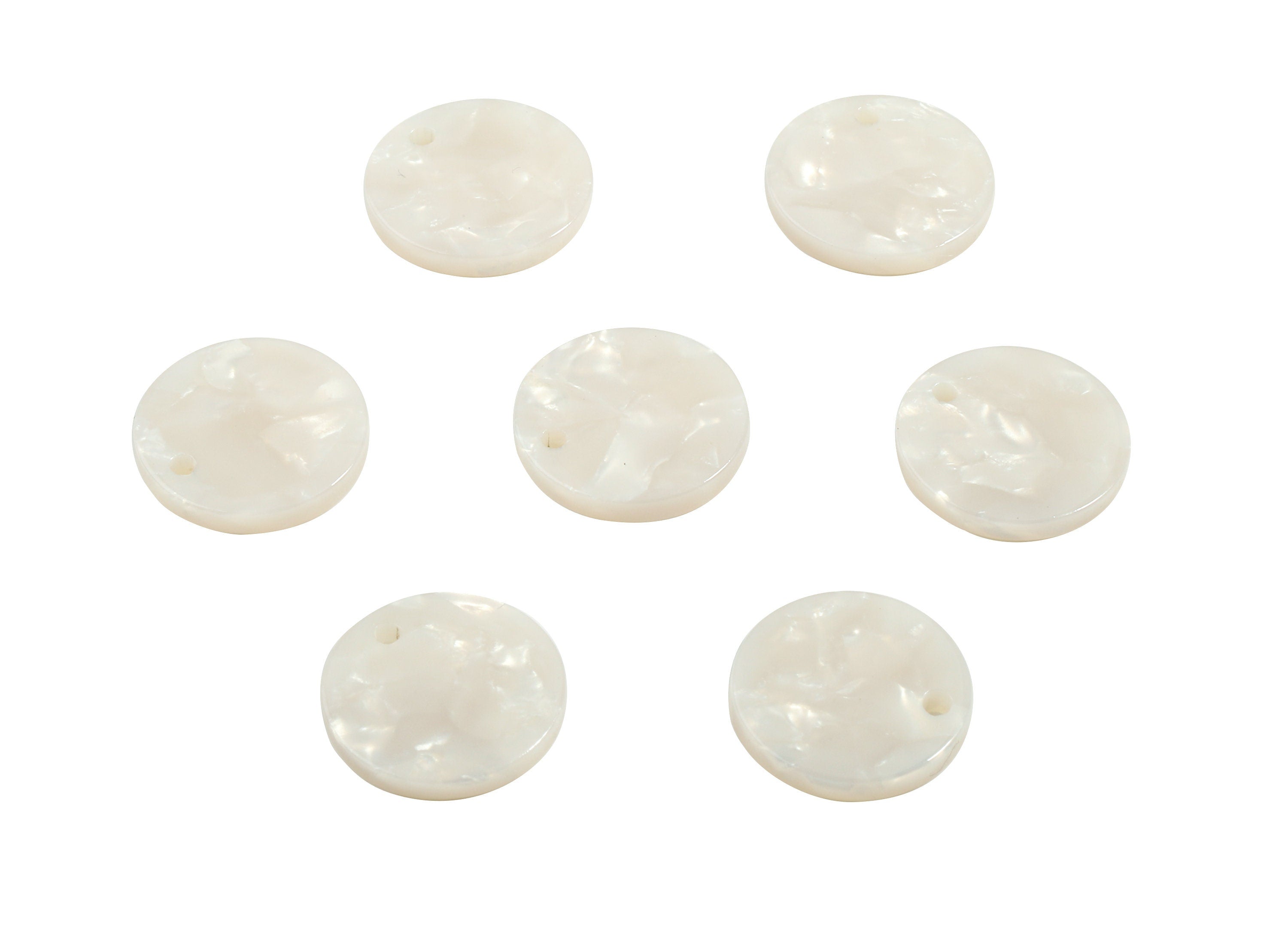 Acetate Round Charms - Round Earrings and Pendant - Earring Findings - Jewelry Supplies - Color Code: A12 - 15.7x15.7x2.35mm - AC1675-A12 - DOMEDBAZAAR