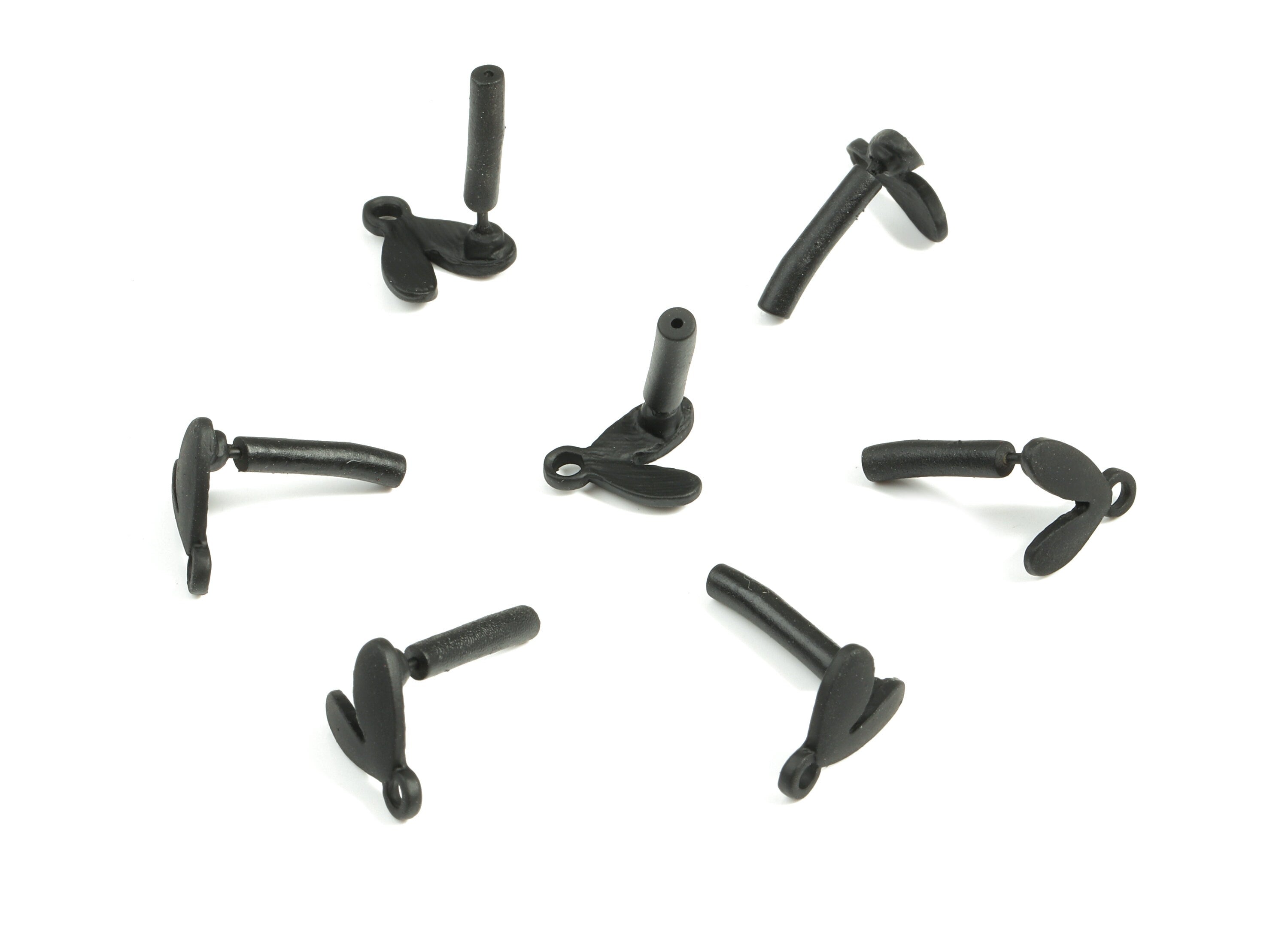 Alloy Heart Stud Earring With Loop - Zinc Alloy Heart Earring Post - Silver Stud - Matte Black Tone Plated - 10.8x9.59x1.46mm - ZZ1620 - DOMEDBAZAAR