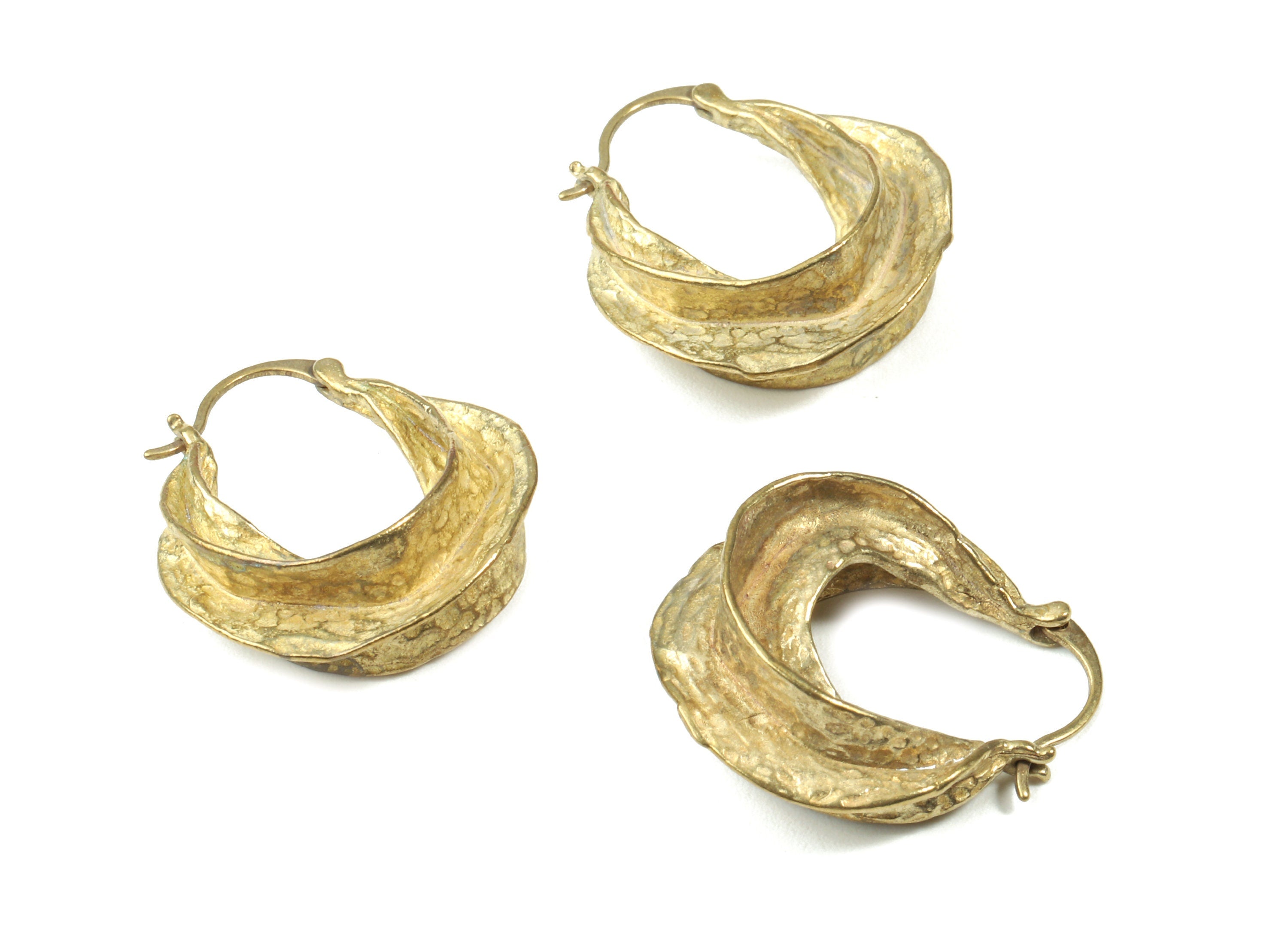 Brass Leaf Earring Clasp - Raw Brass Leaf Earring Ear Wire - Earring Clasp - Jewelry Supplies - 26.87x24.17x8.71mm - PP3085 - DOMEDBAZAAR